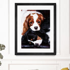 Best Friends by Suzie Samuel on GIANT ART - black animal chiots
