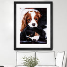 Best Friends by Suzie Samuel on GIANT ART - black animal chiots