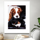 Best Friends by Suzie Samuel on GIANT ART - black animal chiots