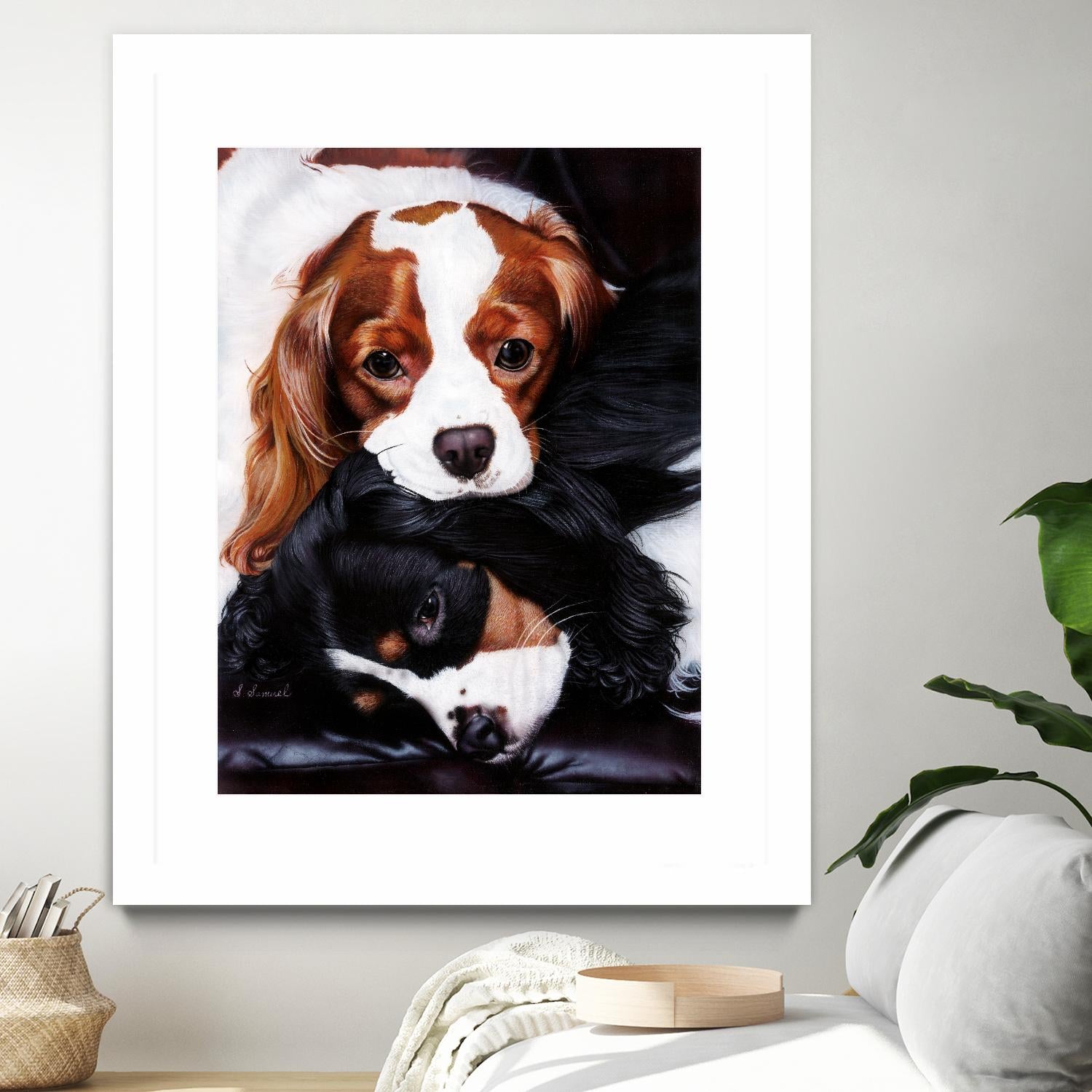 Best Friends by Suzie Samuel on GIANT ART - black animal chiots