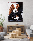 Best Friends by Suzie Samuel on GIANT ART - black animal chiots