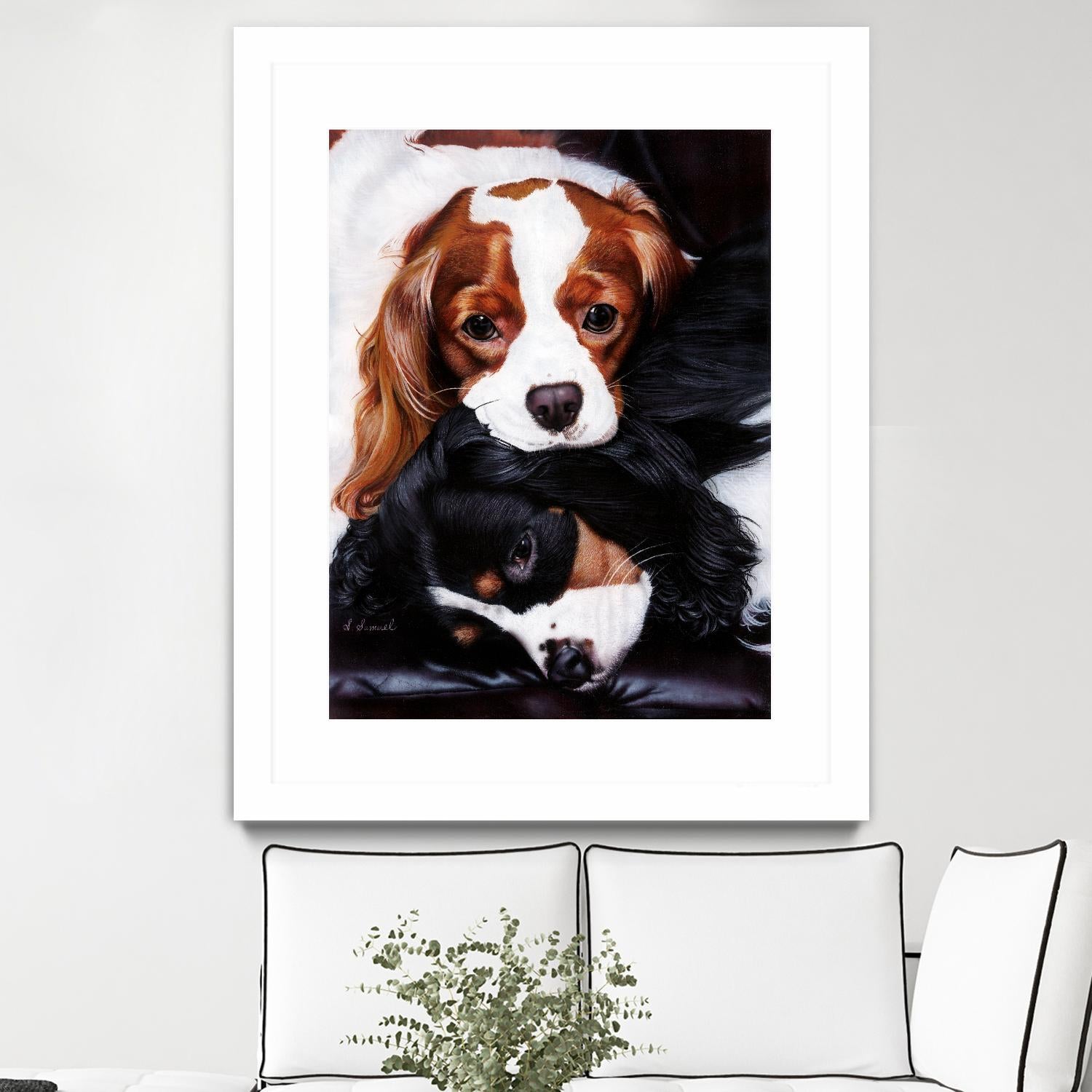 Best Friends by Suzie Samuel on GIANT ART - black animal chiots