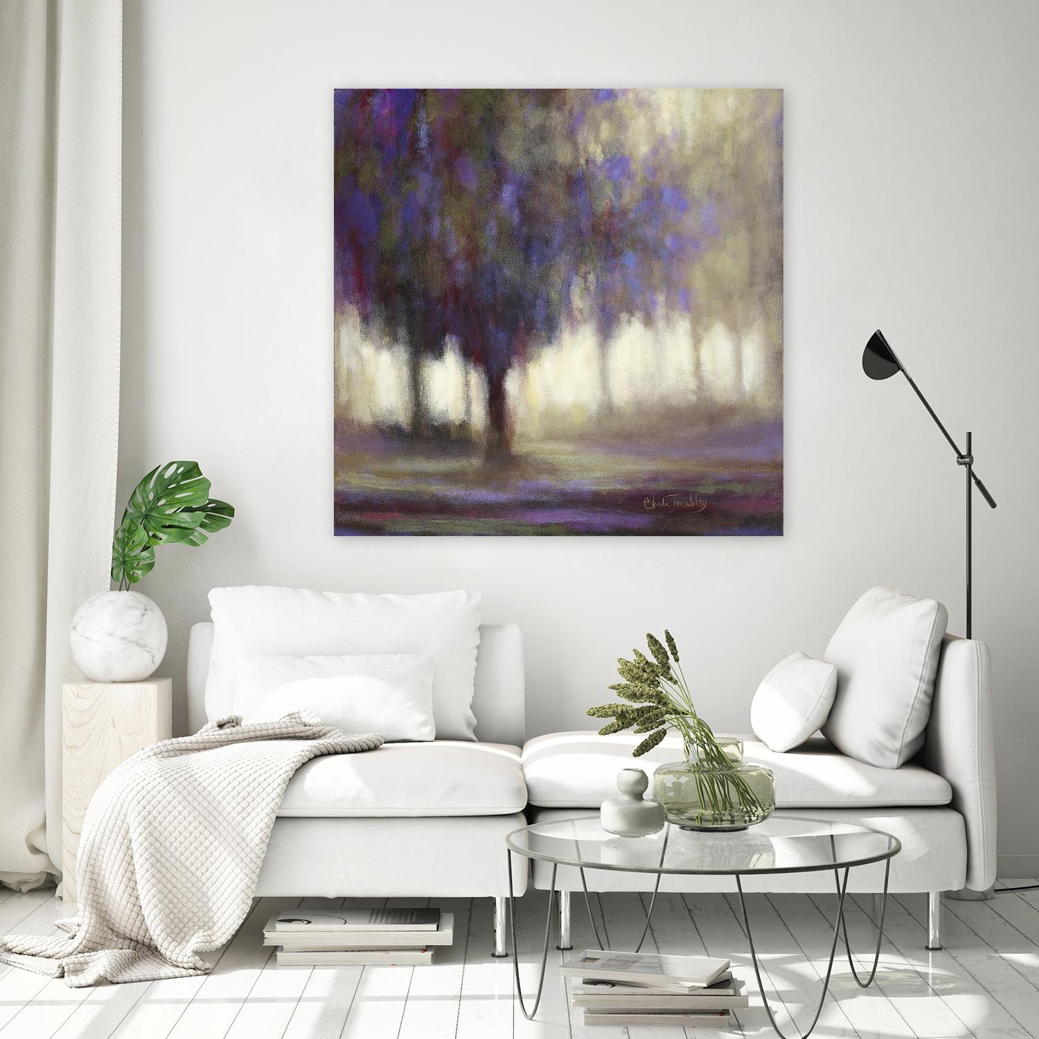 Monde en mutation by Claude Tremblay on GIANT ART - purple landscape arbres