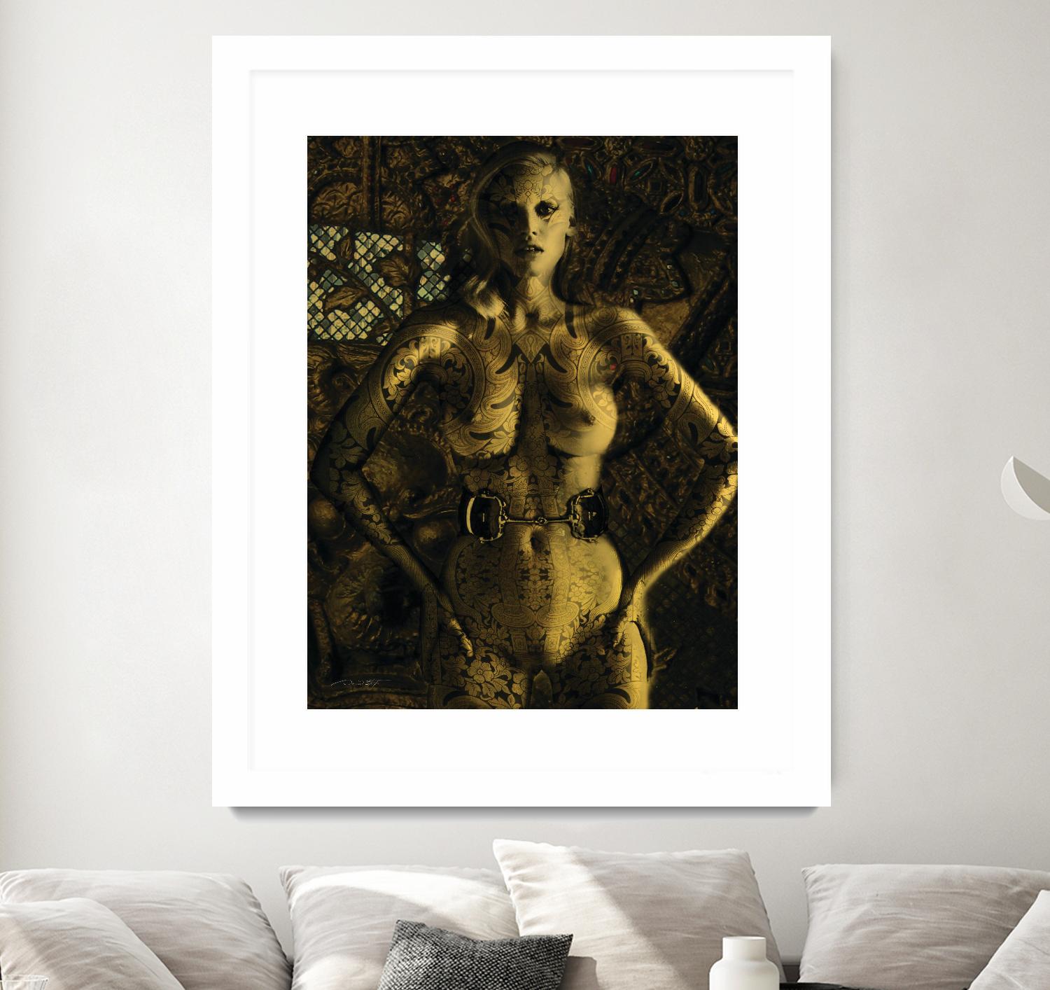 Gold Series Laura Stone by Daniel Stanford on GIANT ART - gold figurative artiste québécois