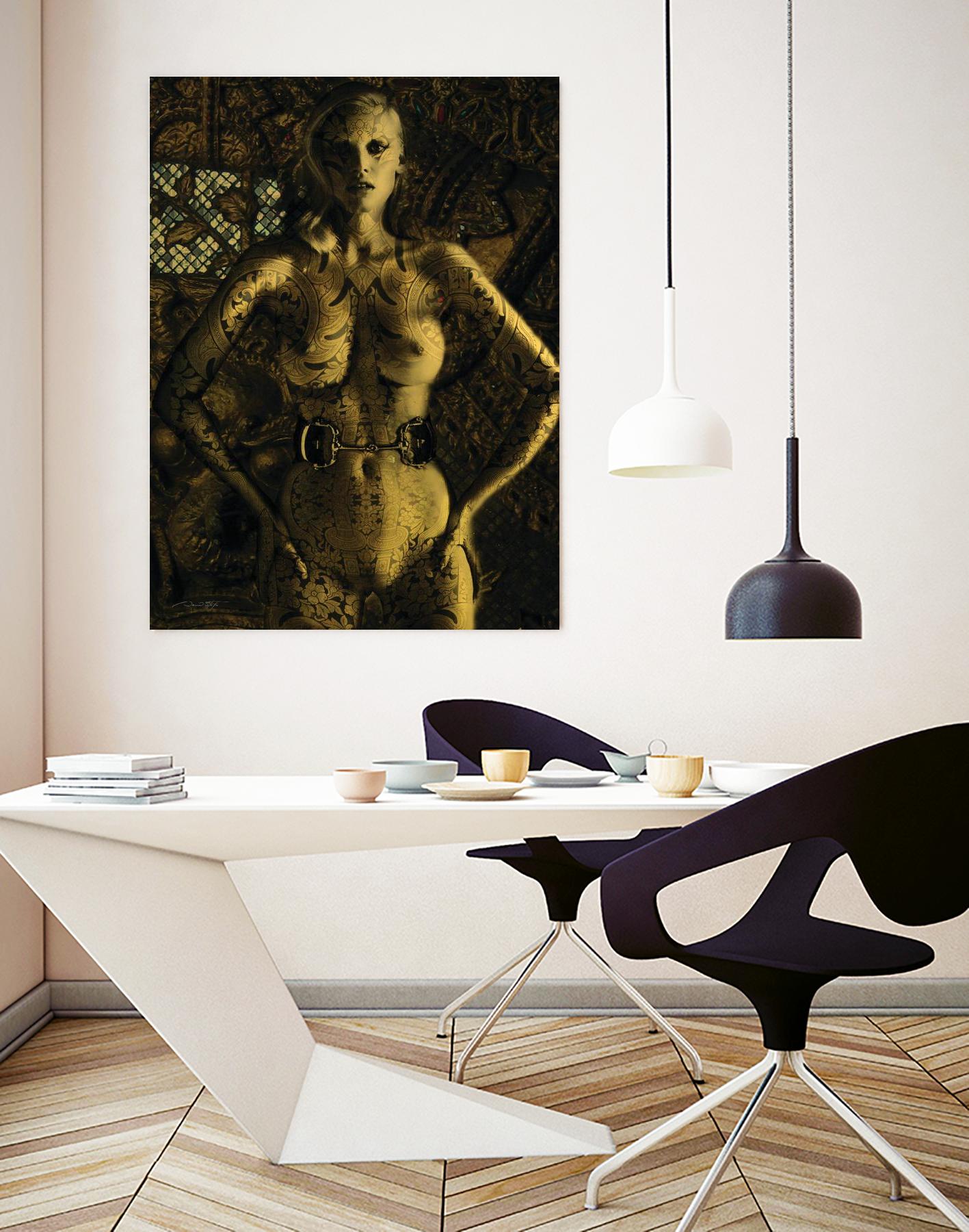 Gold Series Laura Stone by Daniel Stanford on GIANT ART - gold figurative artiste québécois
