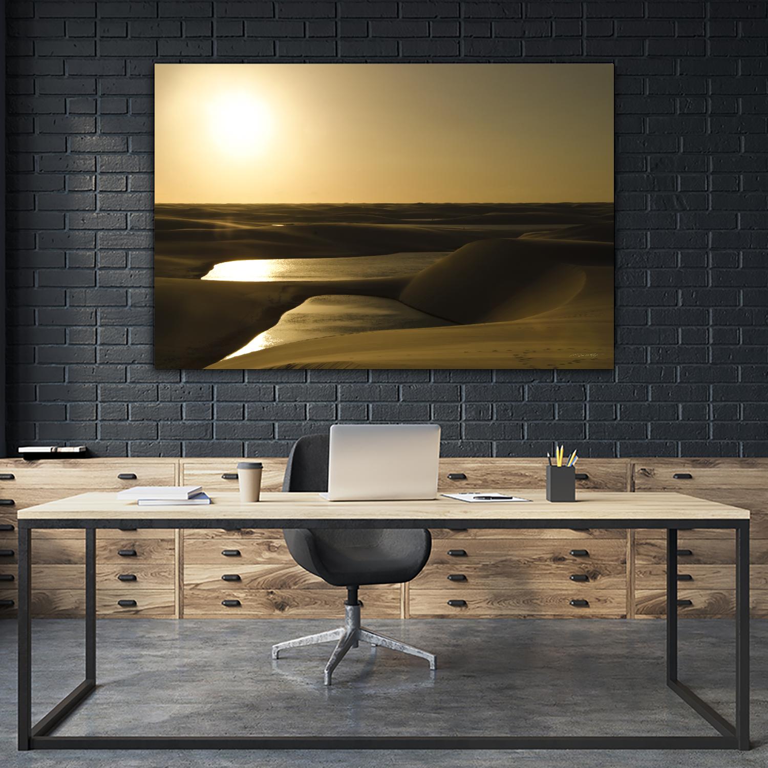 Golden Sunset by Daniel Stanford on GIANT ART - brown landscape