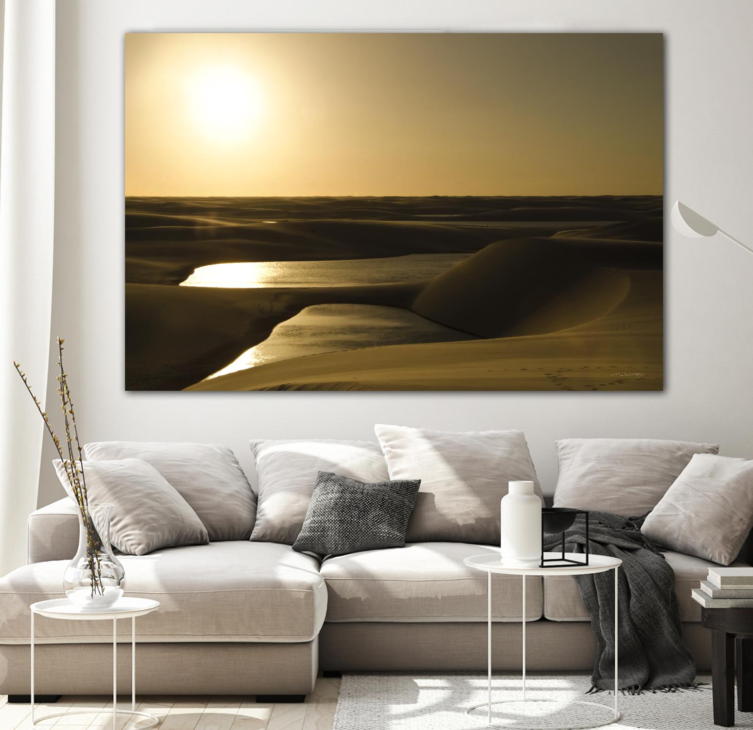 Golden Sunset by Daniel Stanford on GIANT ART - brown landscape