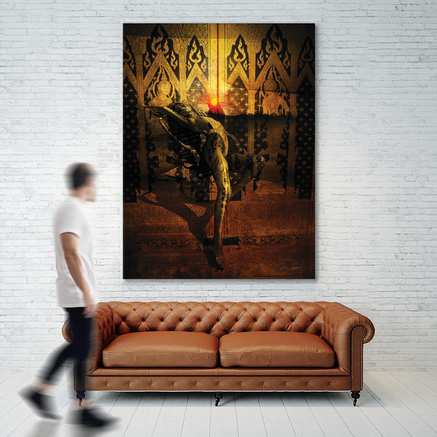 Kate Upton Temple by Daniel Stanford on GIANT ART - brown photo art