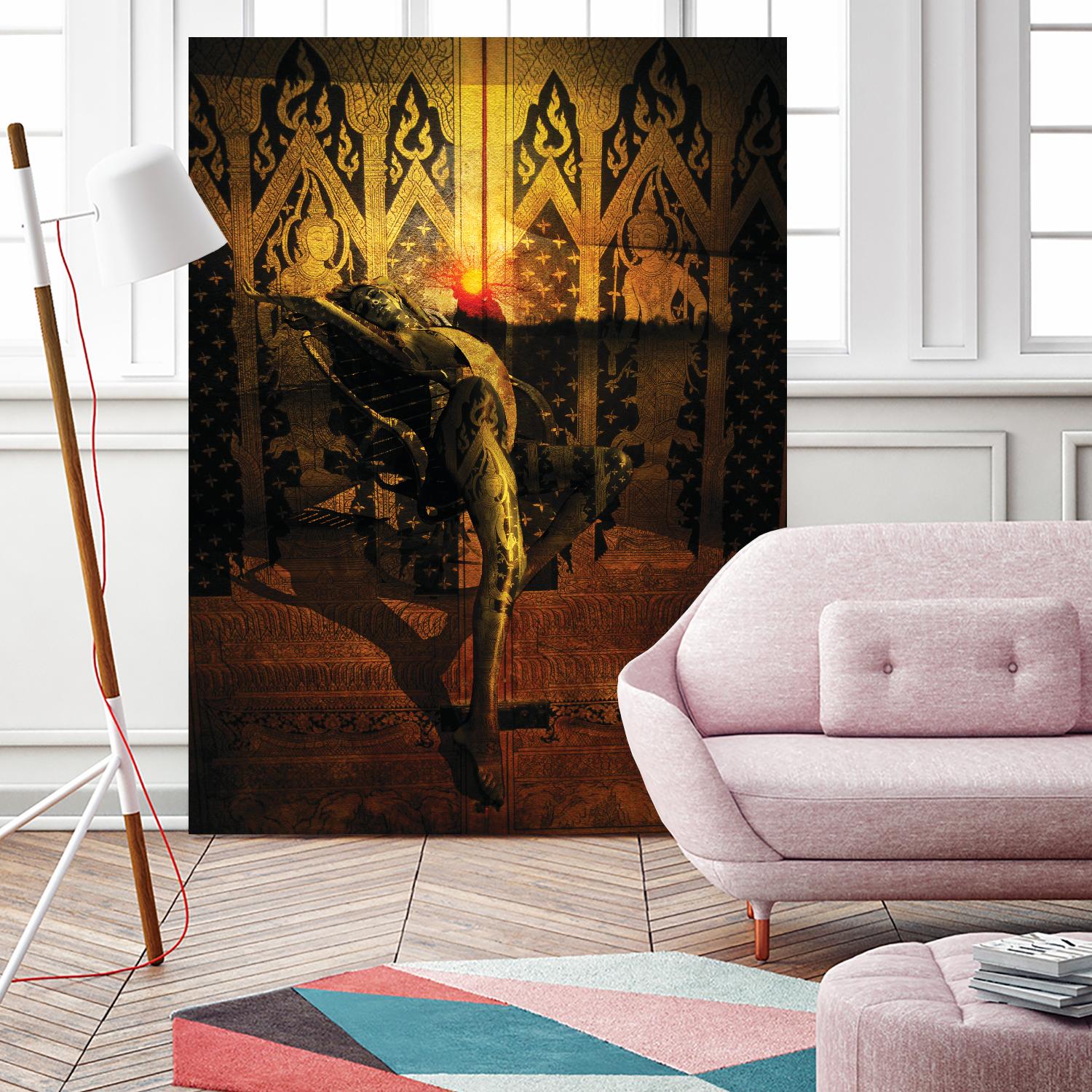 Kate Upton Temple by Daniel Stanford on GIANT ART - brown photo art