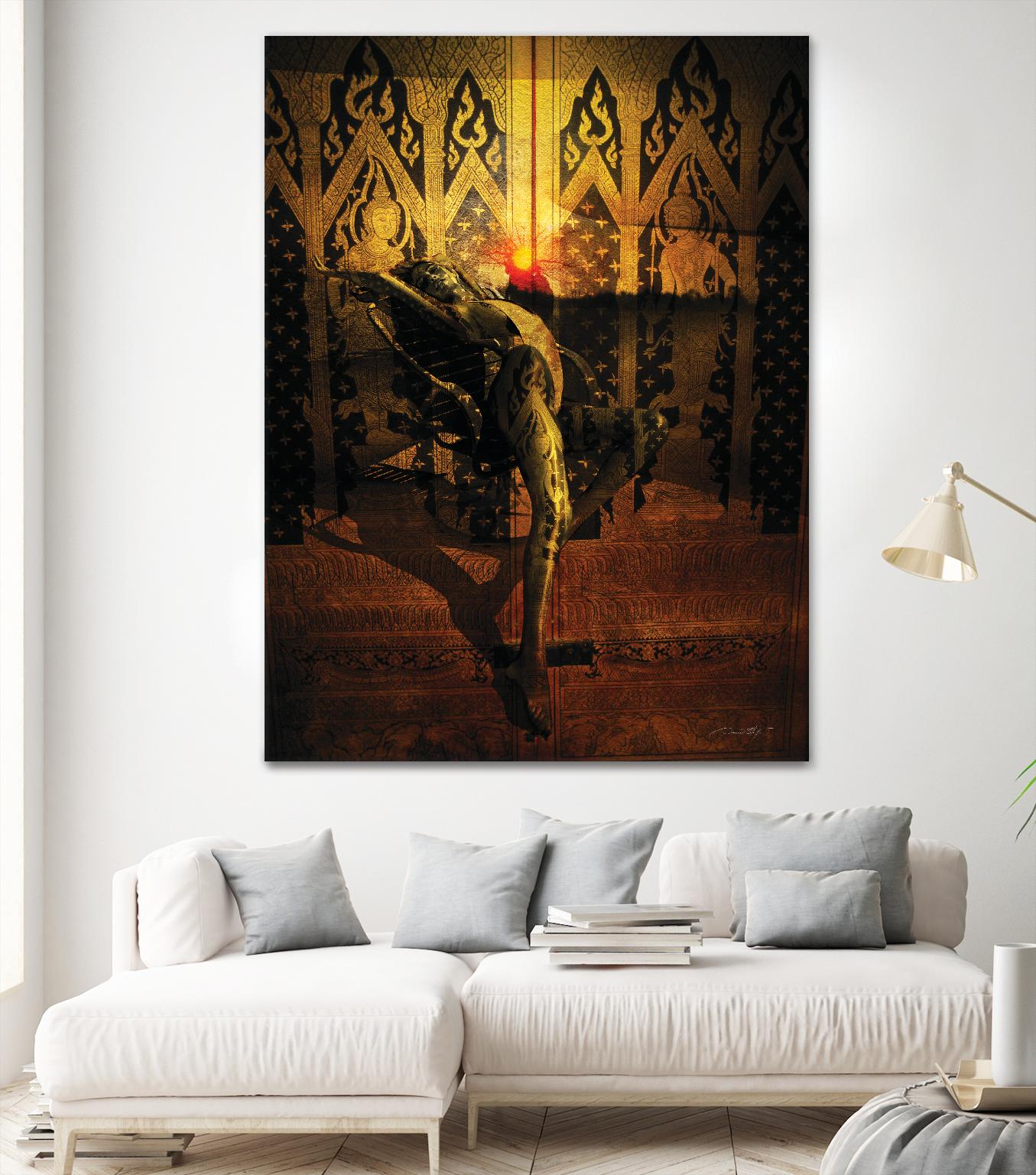 Kate Upton Temple by Daniel Stanford on GIANT ART - brown photo art