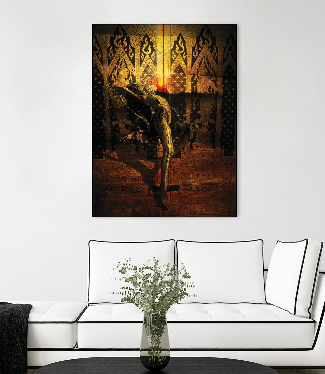 Kate Upton Temple by Daniel Stanford on GIANT ART - brown photo art