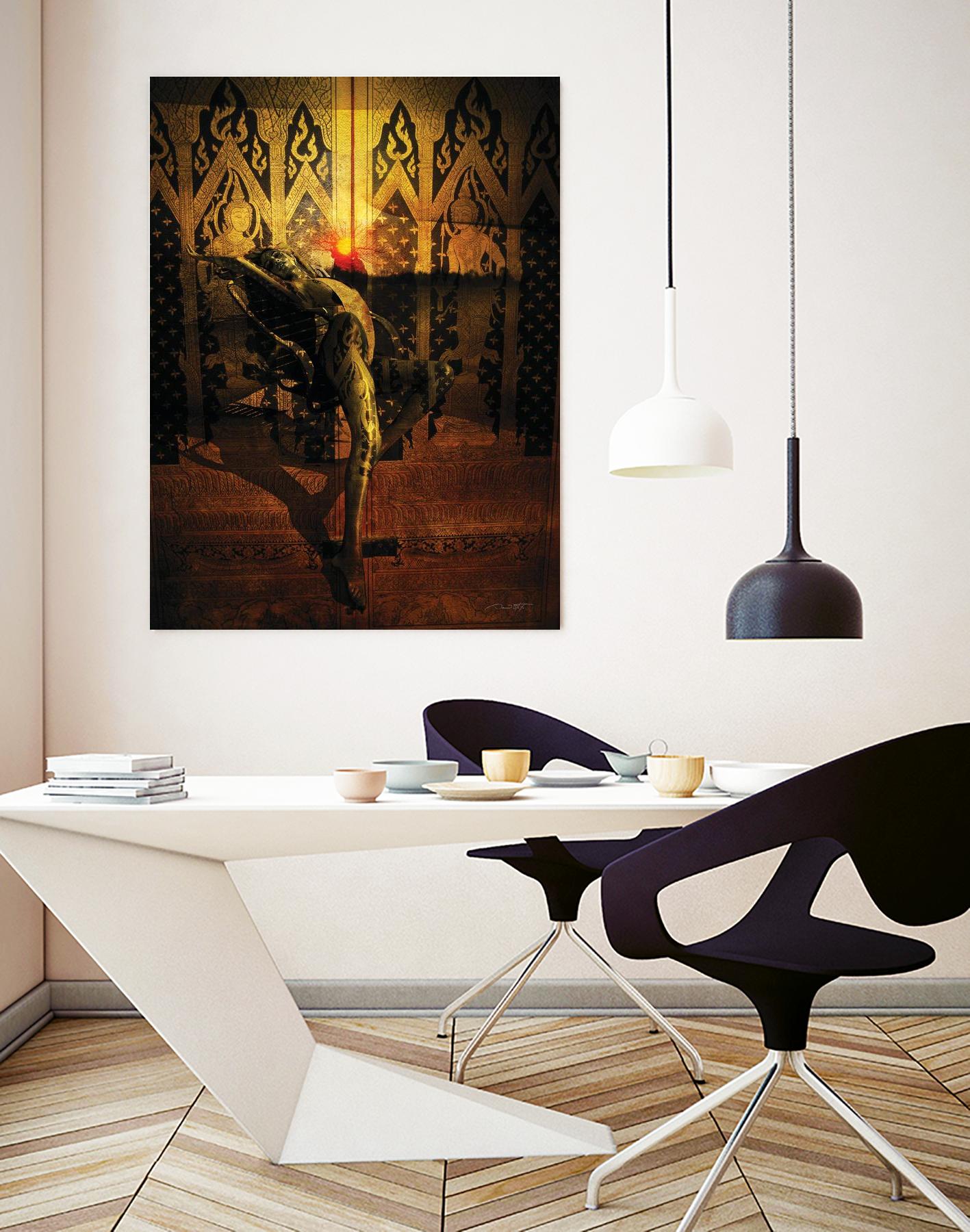 Kate Upton Temple by Daniel Stanford on GIANT ART - brown photo art