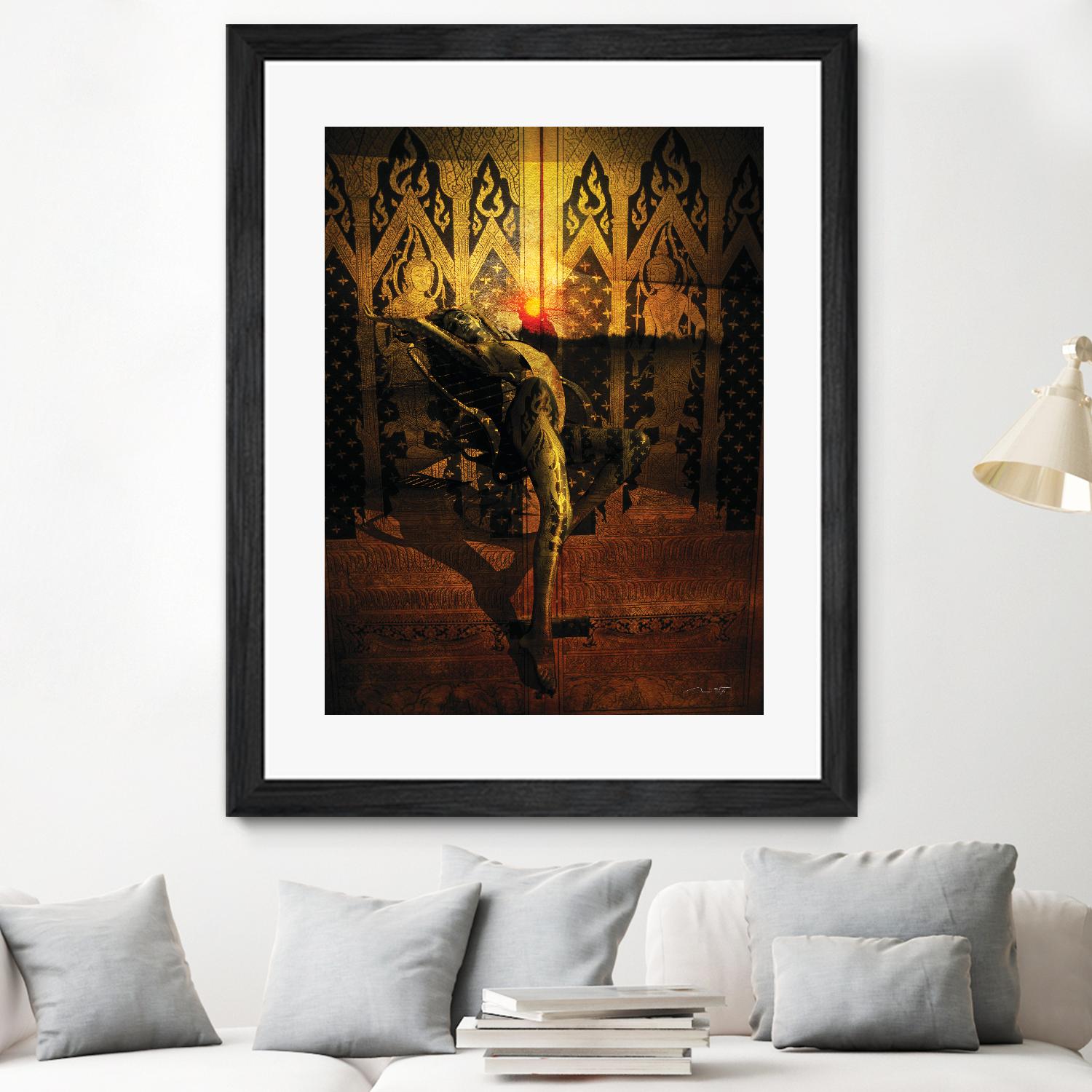 Kate Upton Temple by Daniel Stanford on GIANT ART - brown photo art