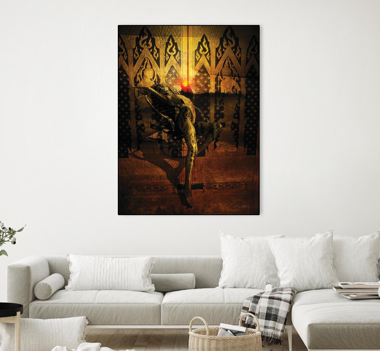 Kate Upton Temple by Daniel Stanford on GIANT ART - brown photo art