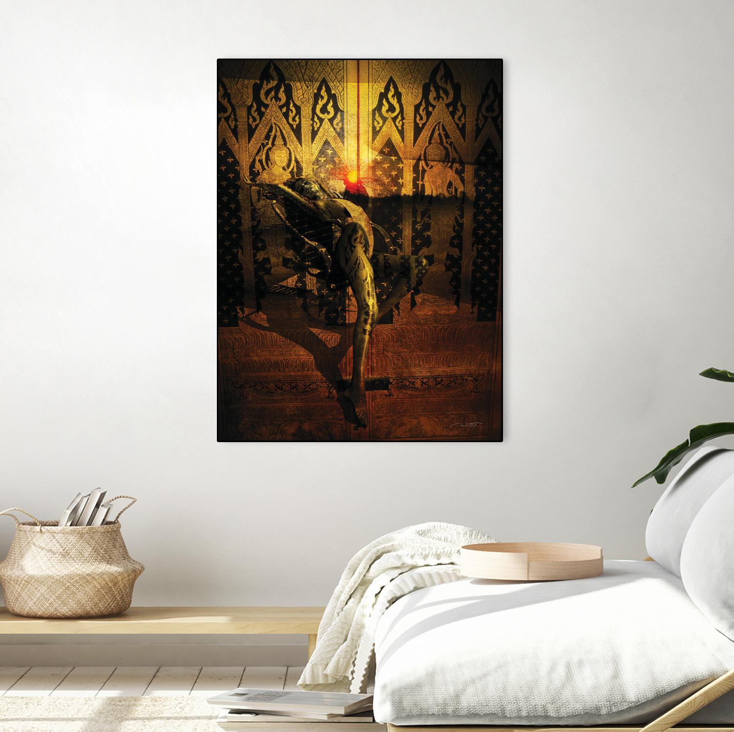 Kate Upton Temple by Daniel Stanford on GIANT ART - brown photo art