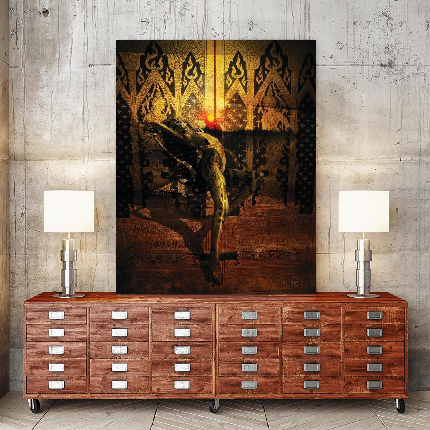 Kate Upton Temple by Daniel Stanford on GIANT ART - brown photo art