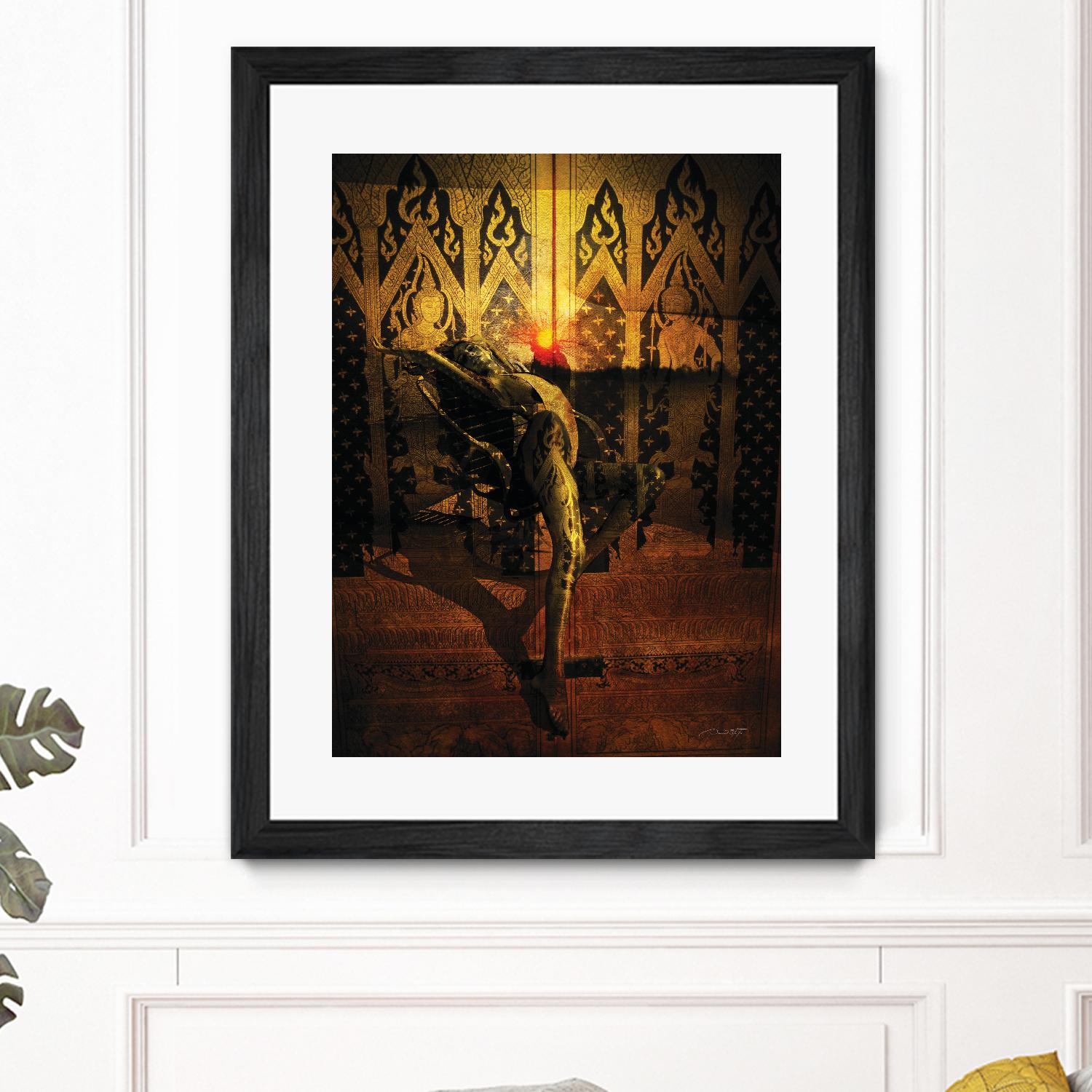 Kate Upton Temple by Daniel Stanford on GIANT ART - brown photo art