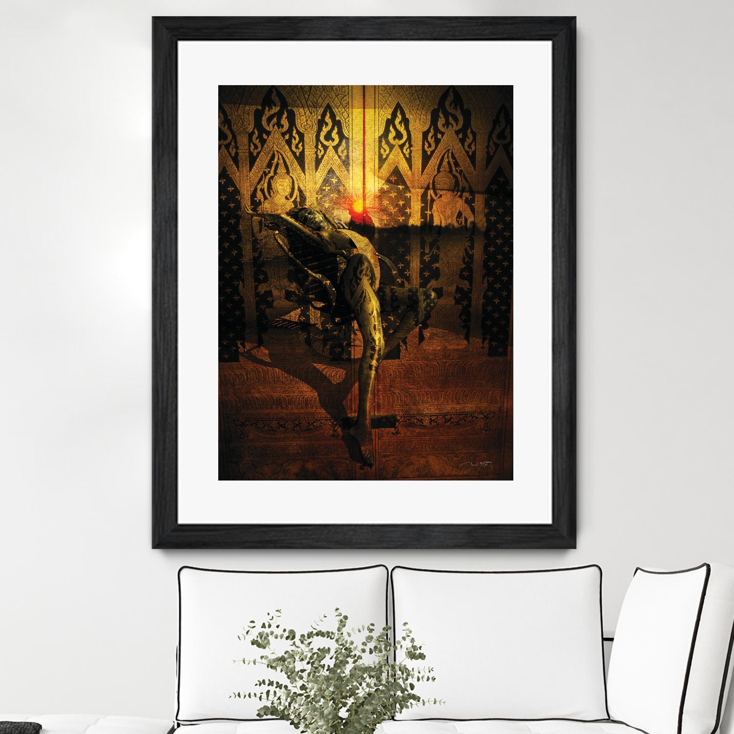 Kate Upton Temple by Daniel Stanford on GIANT ART - brown photo art