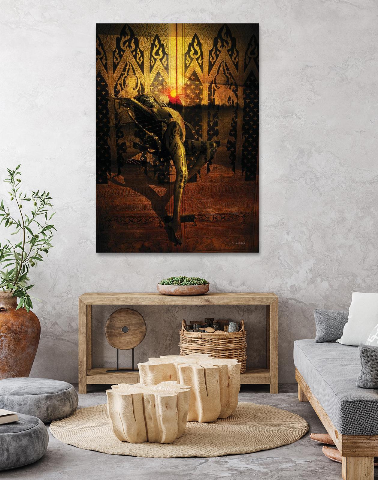 Kate Upton Temple by Daniel Stanford on GIANT ART - brown photo art