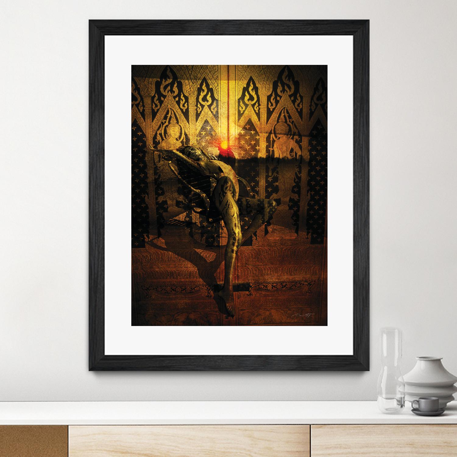 Kate Upton Temple by Daniel Stanford on GIANT ART - brown photo art