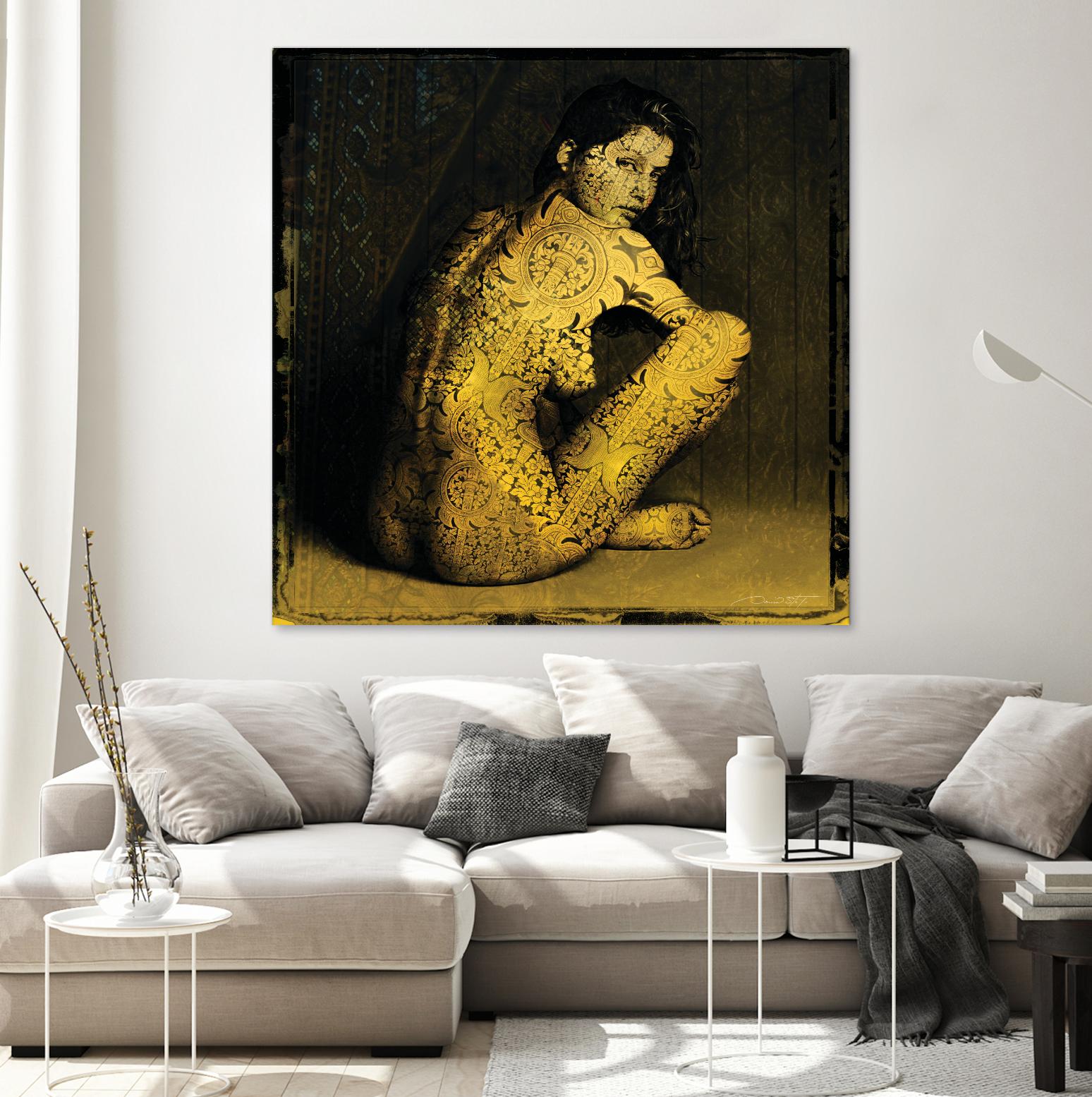 Laetitie Casta Nude by Daniel Stanford on GIANT ART - brown photo art