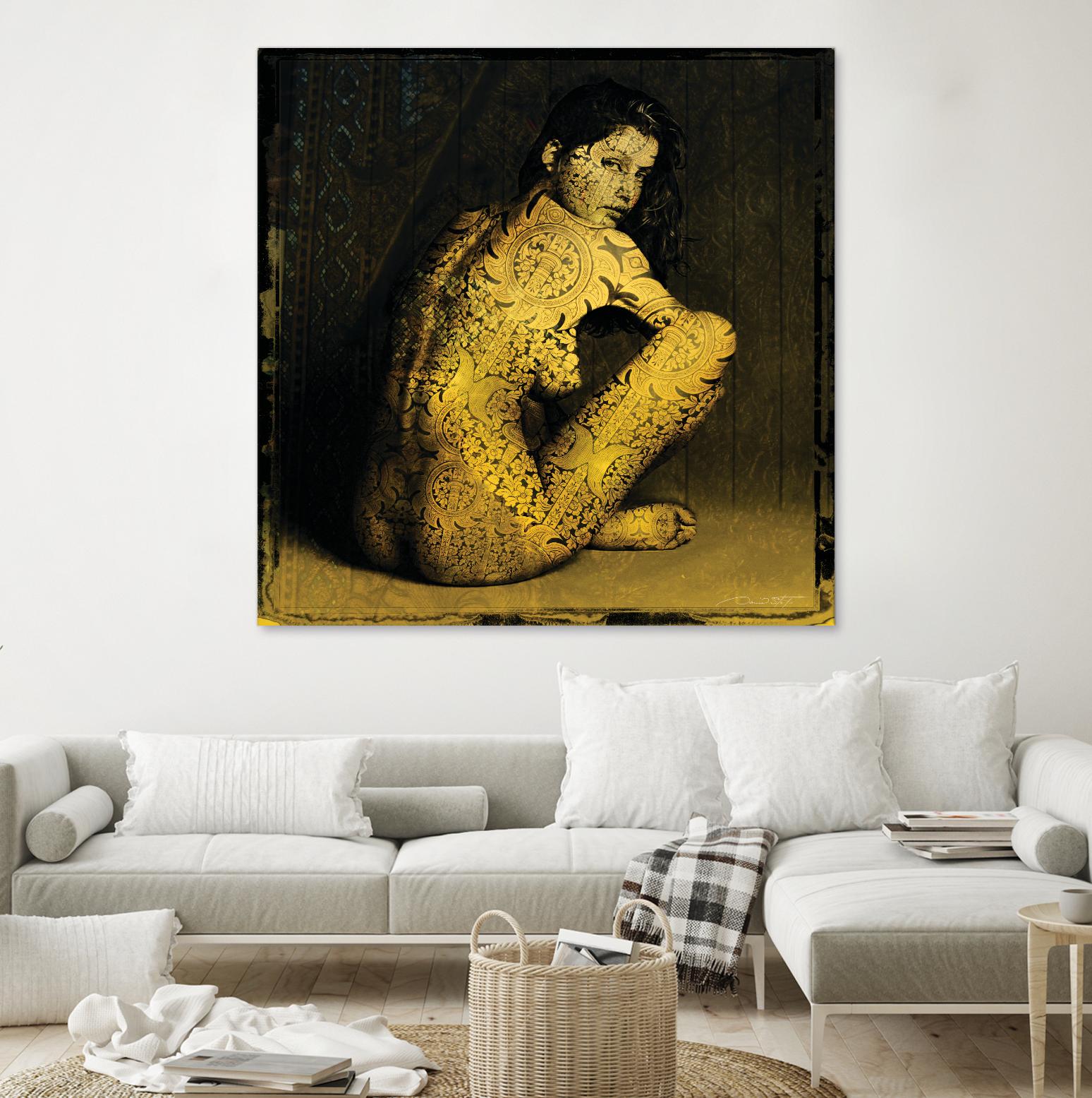 Laetitie Casta Nude by Daniel Stanford on GIANT ART - brown photo art