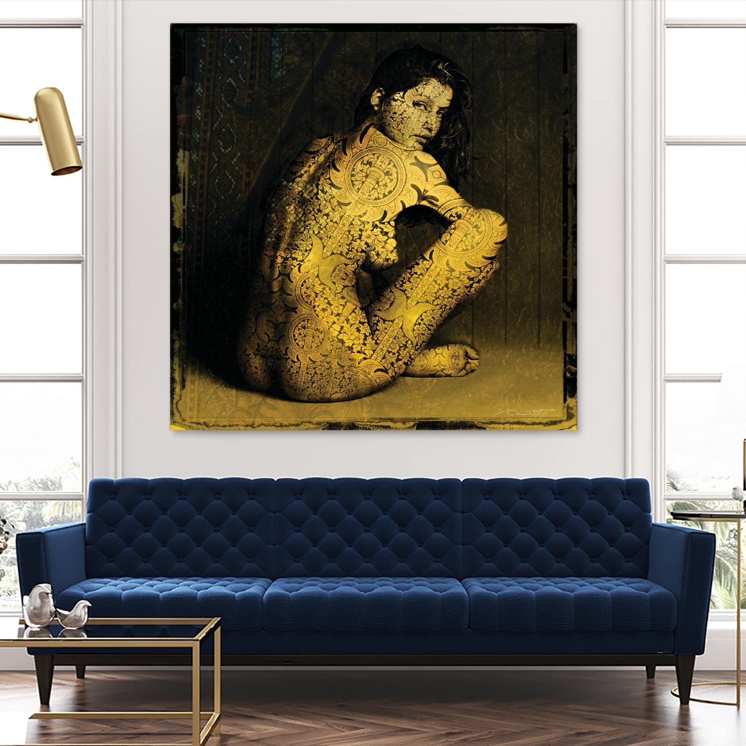 Laetitie Casta Nude by Daniel Stanford on GIANT ART - brown photo art
