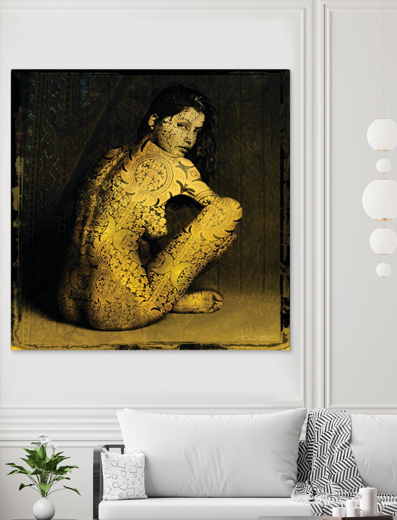 Laetitie Casta Nude by Daniel Stanford on GIANT ART - brown photo art