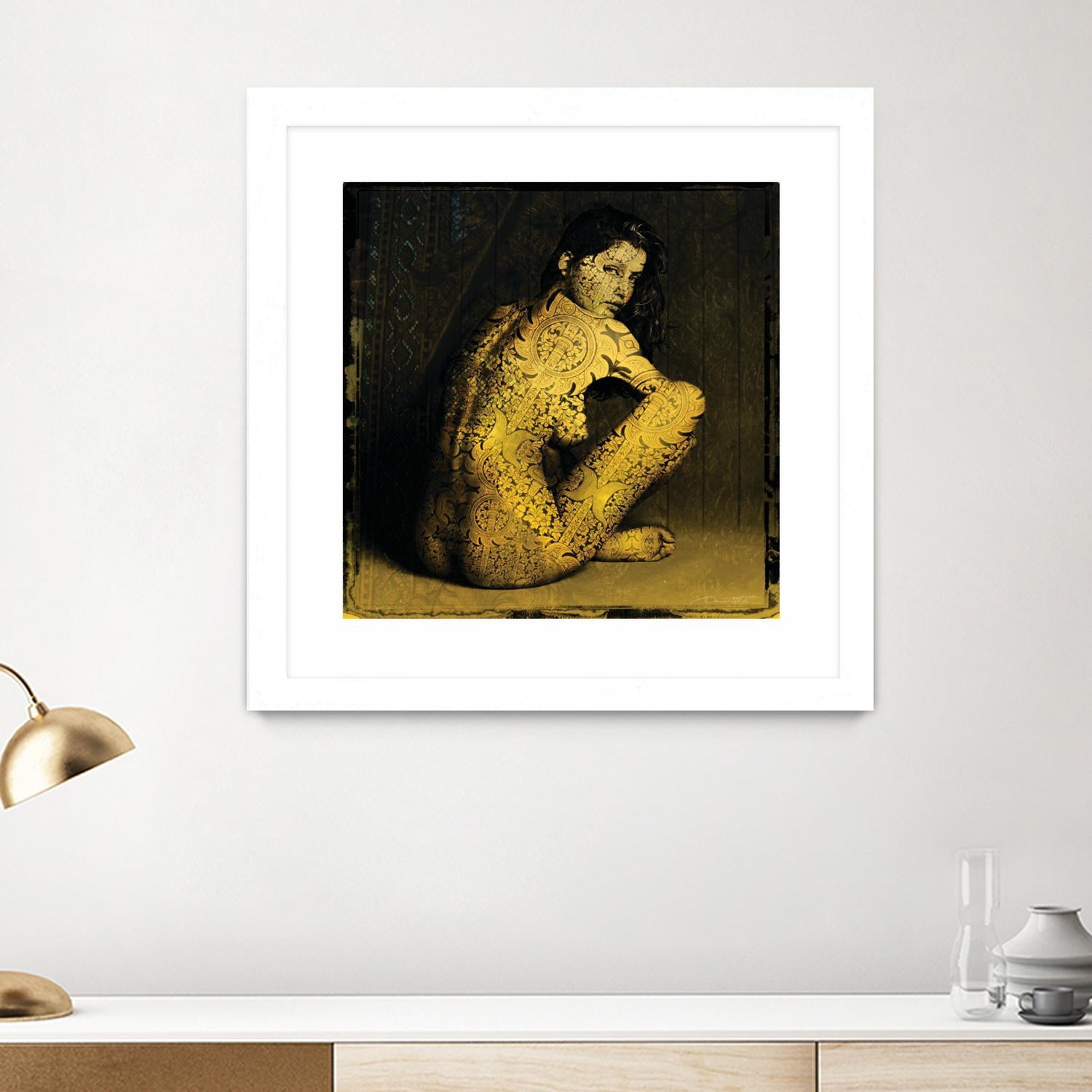 Laetitie Casta Nude by Daniel Stanford on GIANT ART - brown photo art