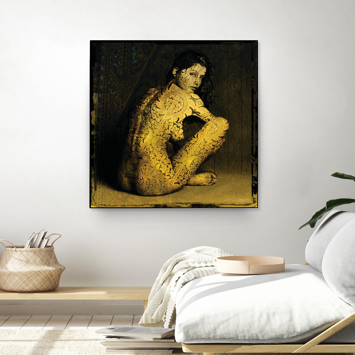 Laetitie Casta Nude by Daniel Stanford on GIANT ART - brown photo art