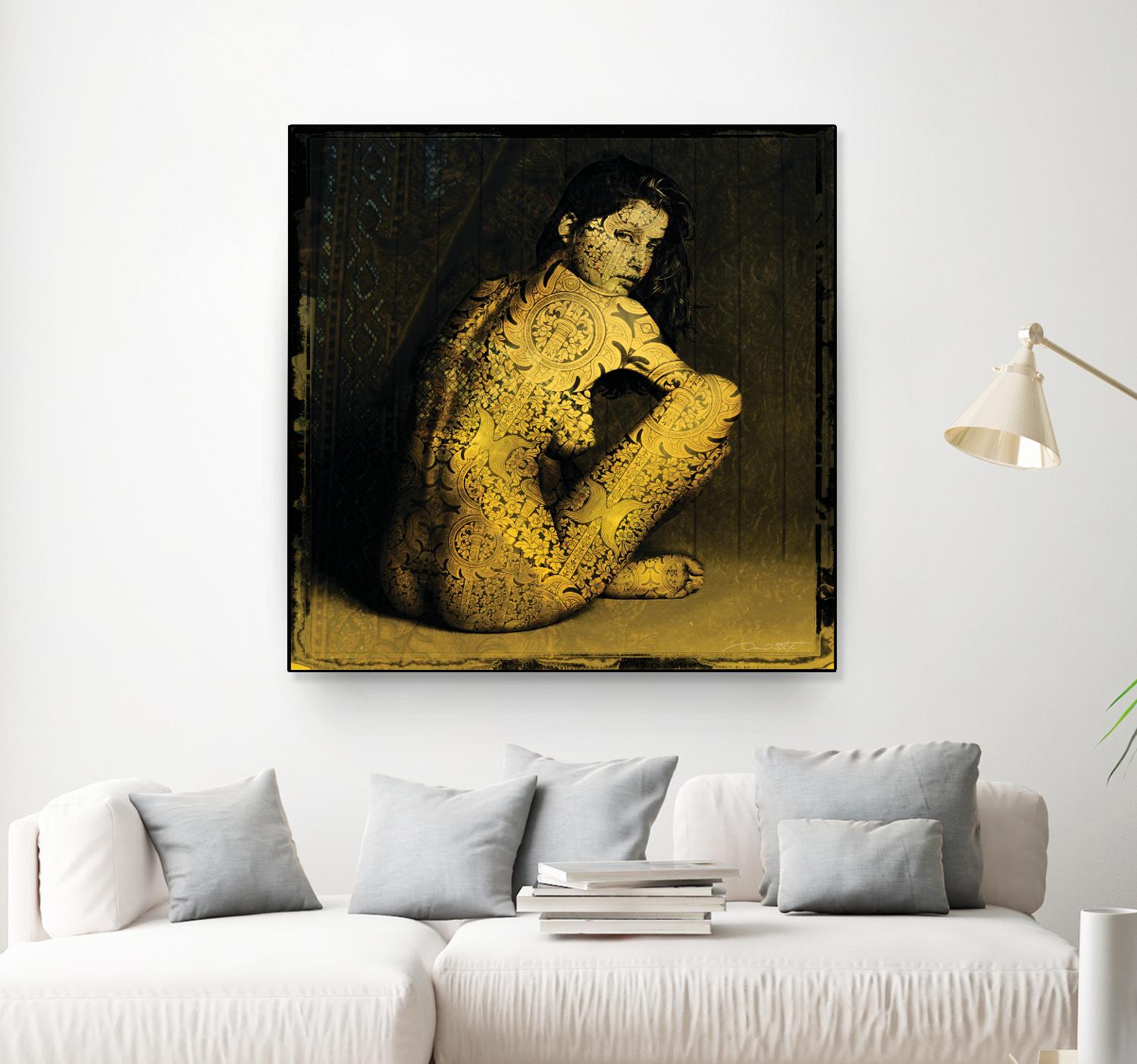 Laetitie Casta Nude by Daniel Stanford on GIANT ART - brown photo art