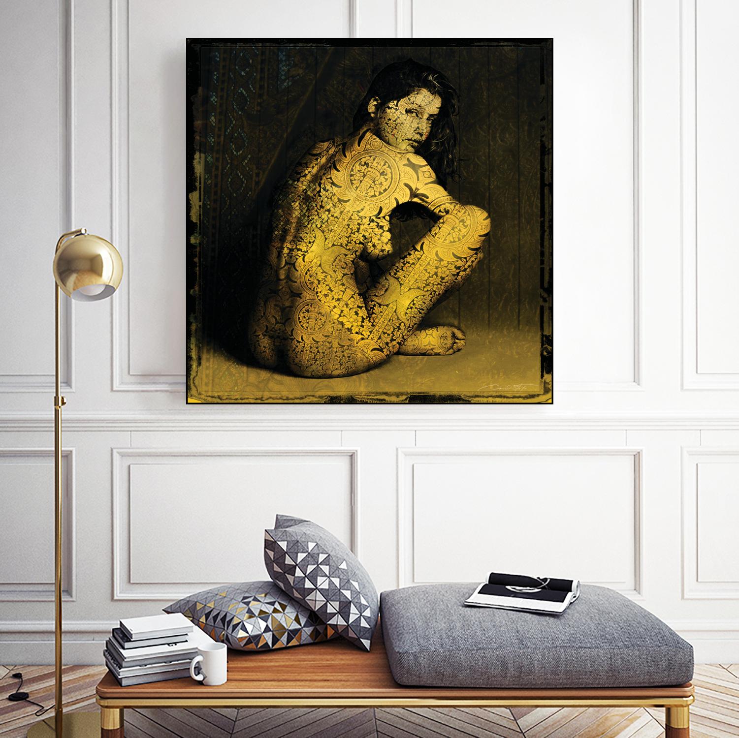 Laetitie Casta Nude by Daniel Stanford on GIANT ART - brown photo art