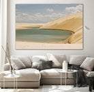 Light Blue Lagoa by Daniel Stanford on GIANT ART - beige landscape