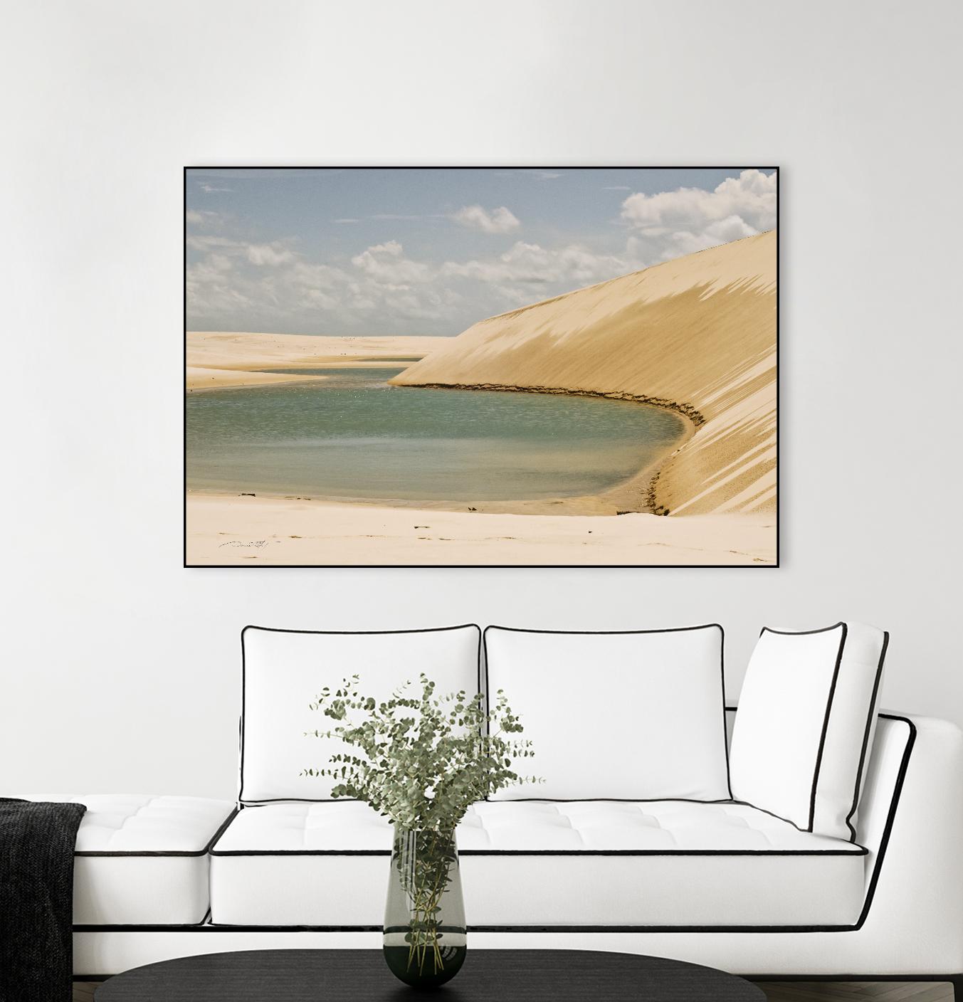 Light Blue Lagoa by Daniel Stanford on GIANT ART - beige landscape