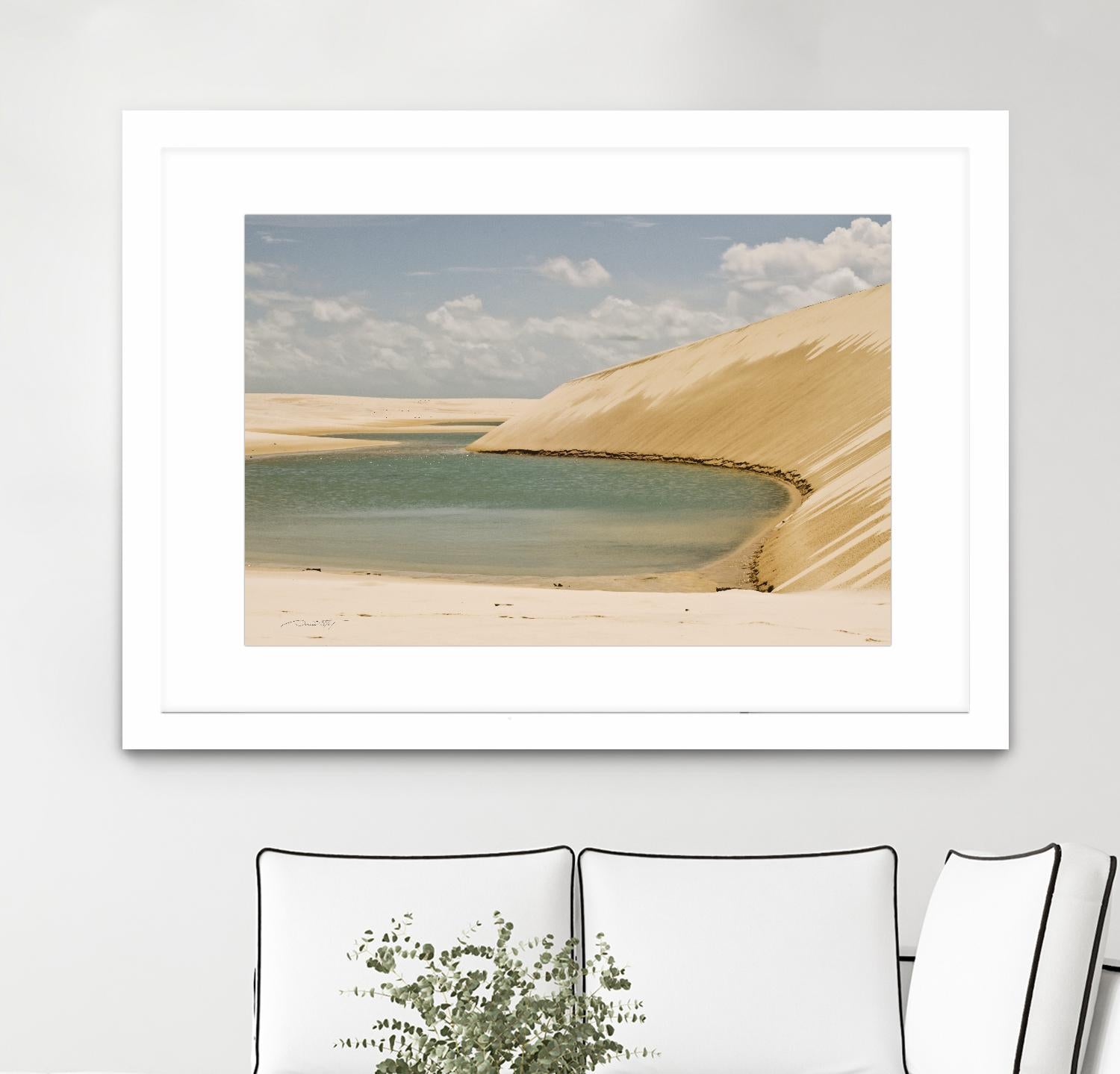 Light Blue Lagoa by Daniel Stanford on GIANT ART - beige landscape sand