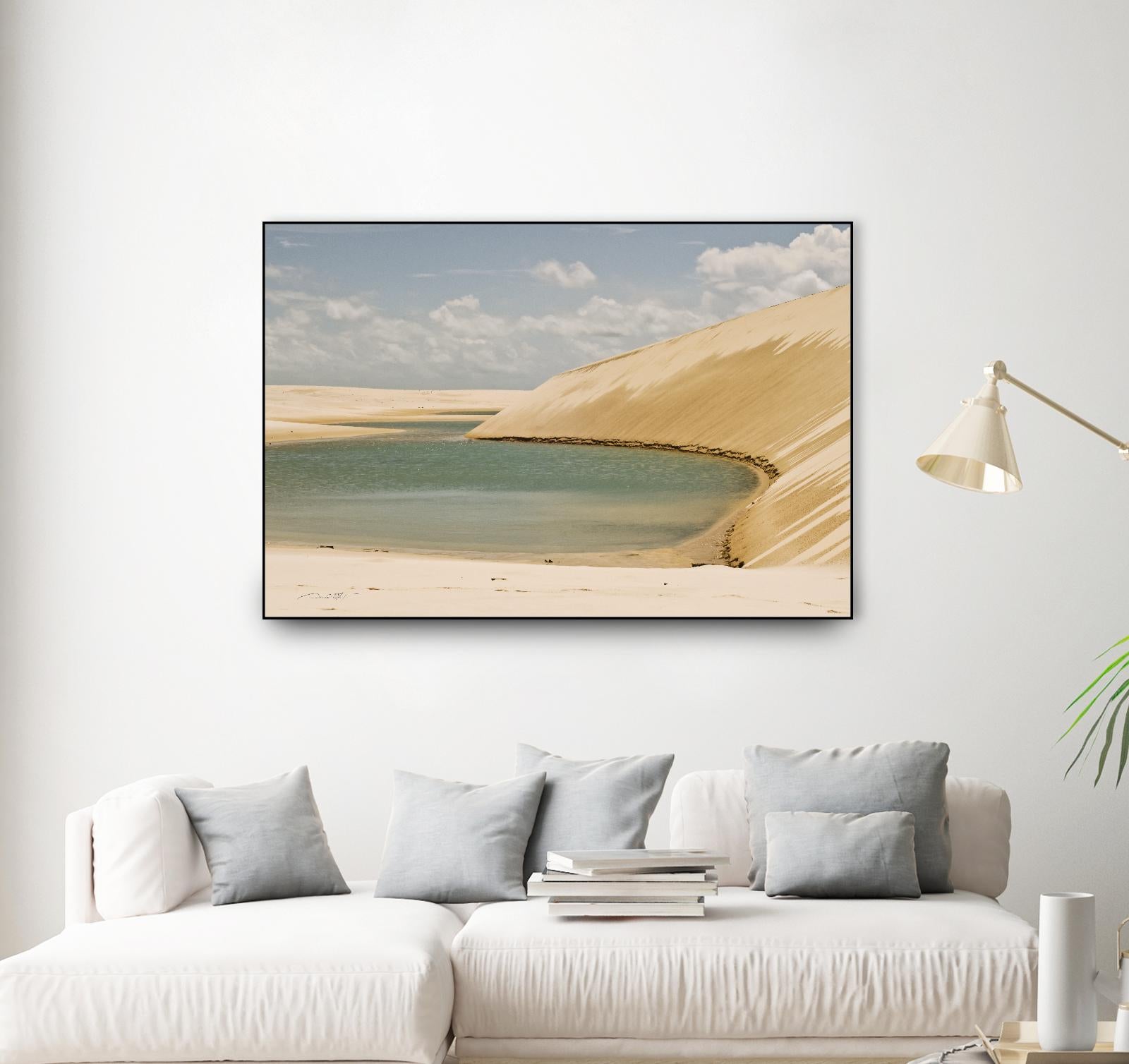Light Blue Lagoa by Daniel Stanford on GIANT ART - beige landscape