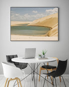 Light Blue Lagoa by Daniel Stanford on GIANT ART - beige landscape