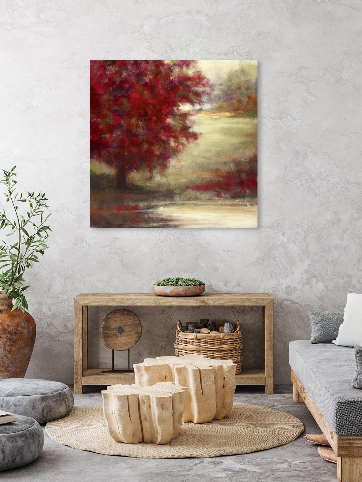 Belle terre inconnue by Claude Tremblay on GIANT ART - red landscape artiste québécois