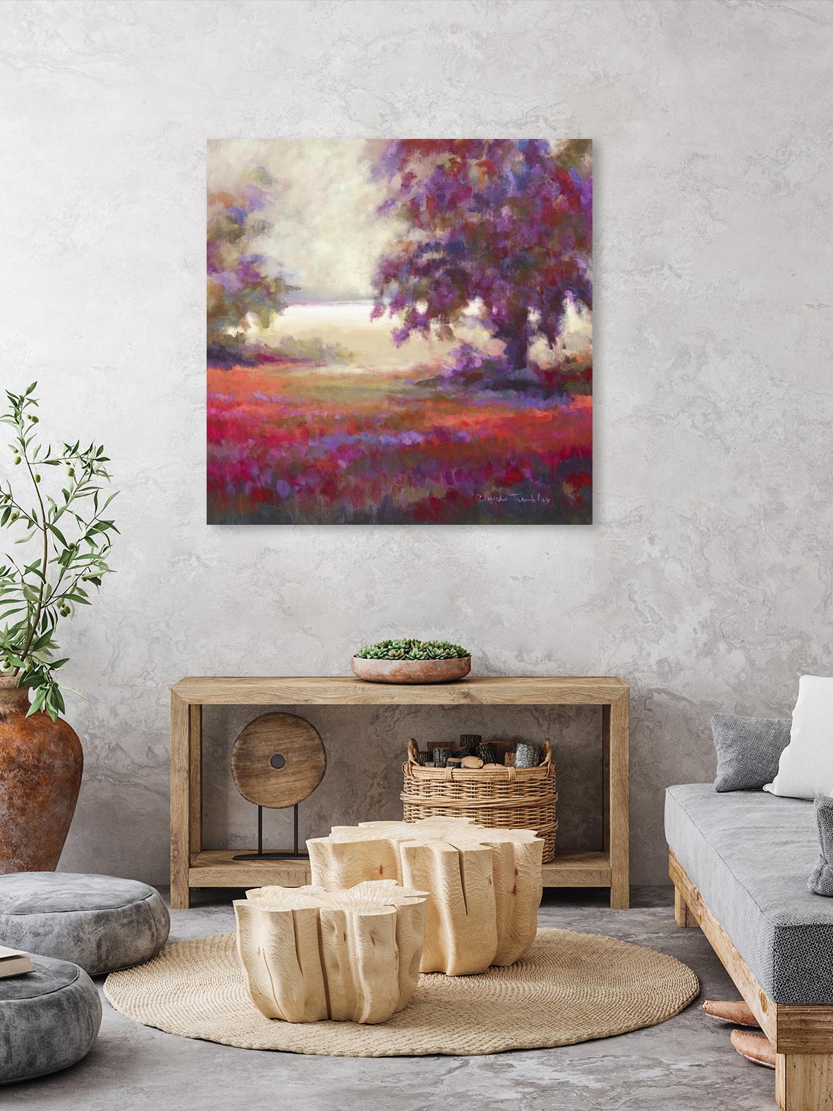 Au seuil de l’étonnement by Claude Tremblay on GIANT ART - red landscape flowers