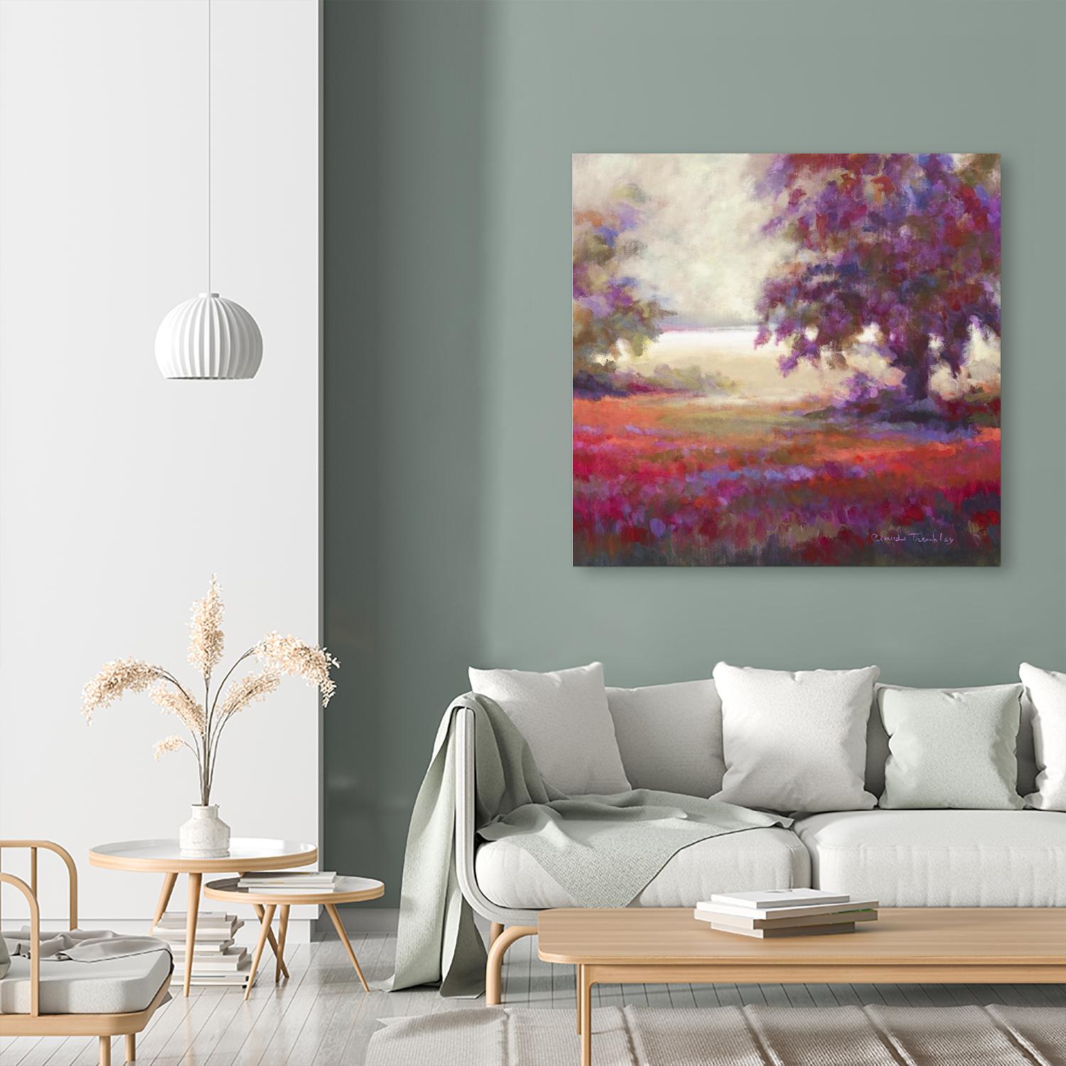 Au seuil de l’étonnement by Claude Tremblay on GIANT ART - red landscape flowers