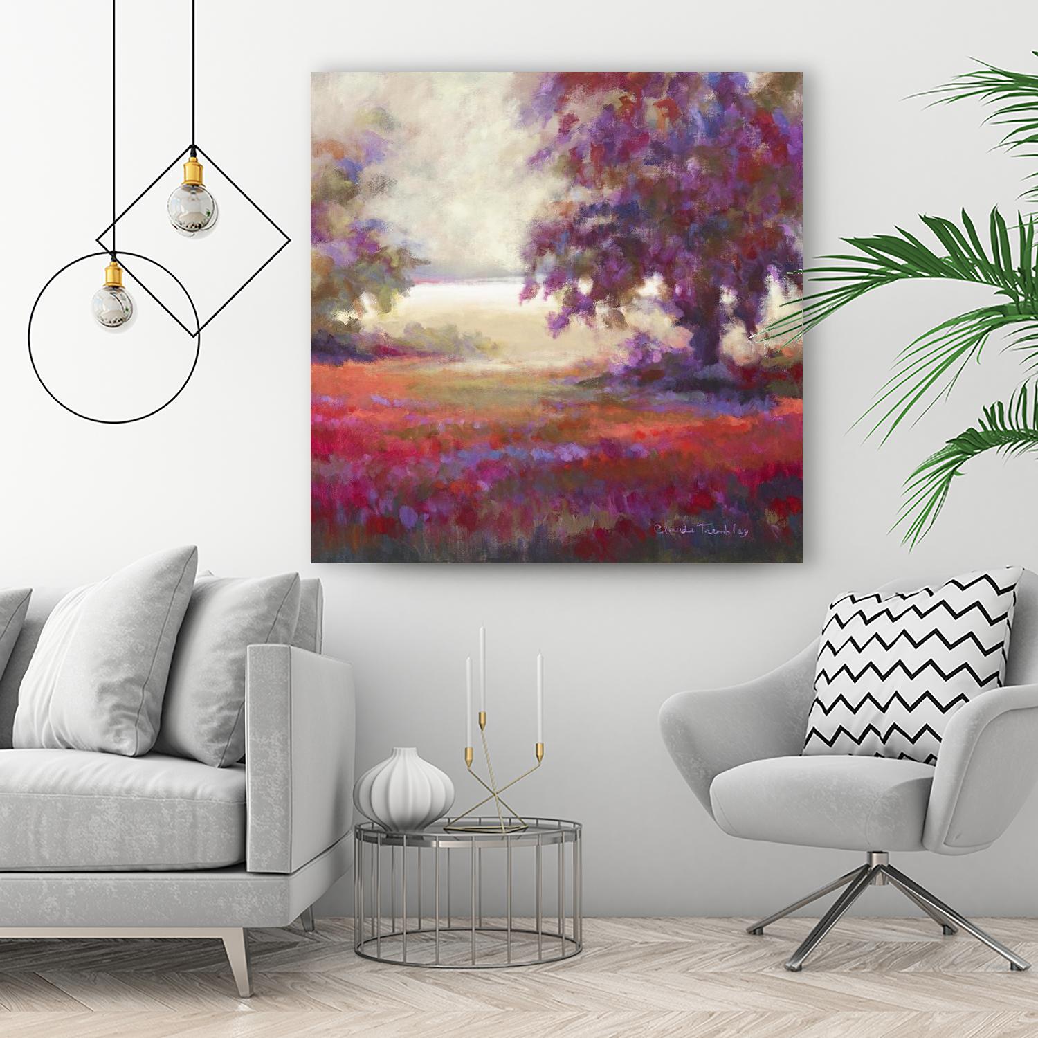 Au seuil de l’étonnement by Claude Tremblay on GIANT ART - red landscape flowers