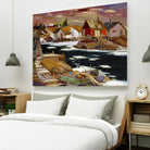 Boom Boom Rivière North shore by Louis Tremblay on GIANT ART - blue winter scenes