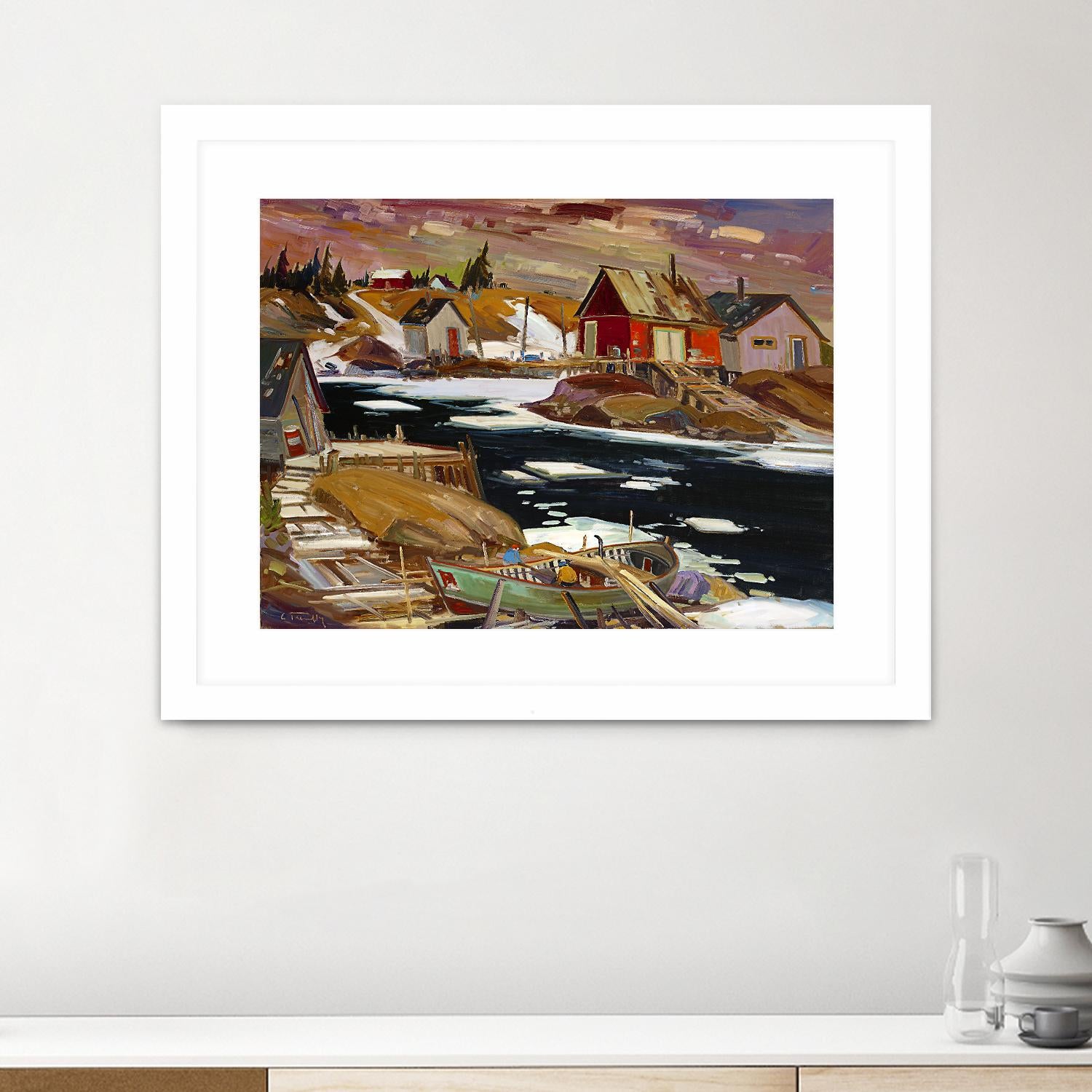 Boom Boom Rivière North shore by Louis Tremblay on GIANT ART - beige landscape artistes du québec