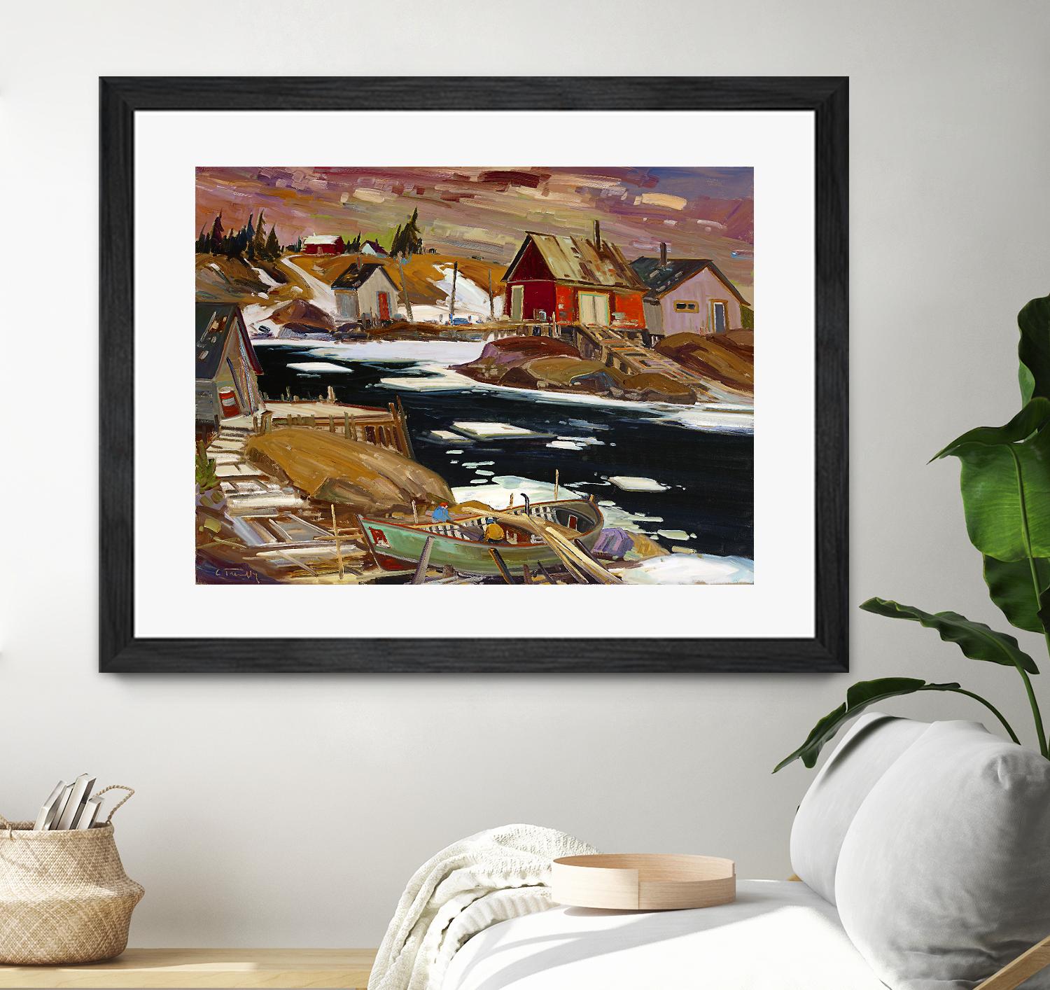 Boom Boom Rivière North shore by Louis Tremblay on GIANT ART - beige landscape artistes du québec