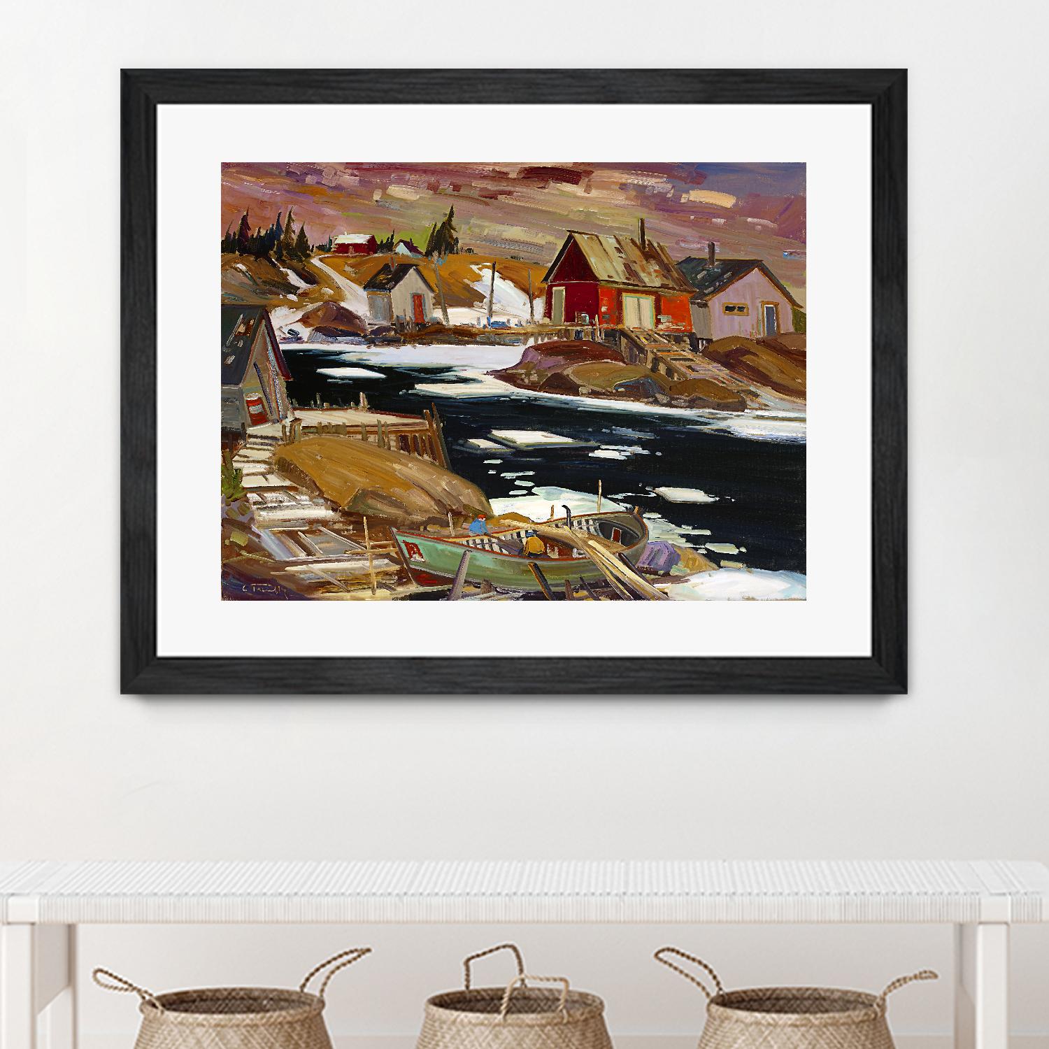 Boom Boom Rivière North shore by Louis Tremblay on GIANT ART - beige landscape artistes du québec