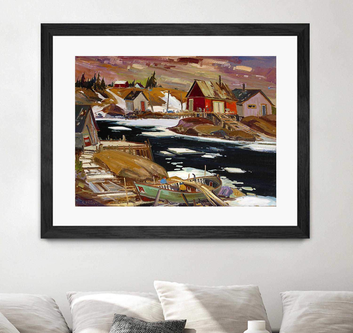 Boom Boom Rivière North shore by Louis Tremblay on GIANT ART - beige landscape artistes du québec