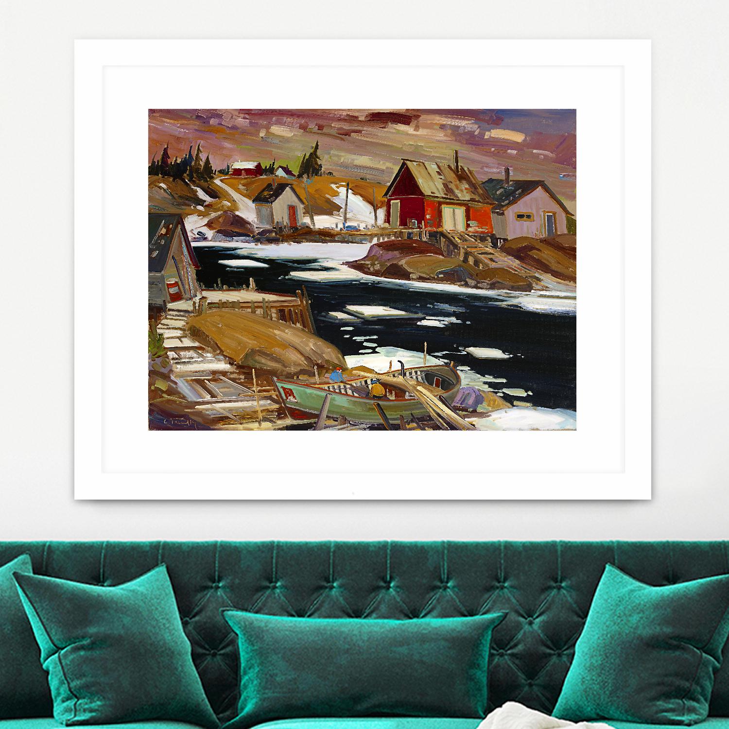 Boom Boom Rivière North shore by Louis Tremblay on GIANT ART - beige landscape artistes du québec