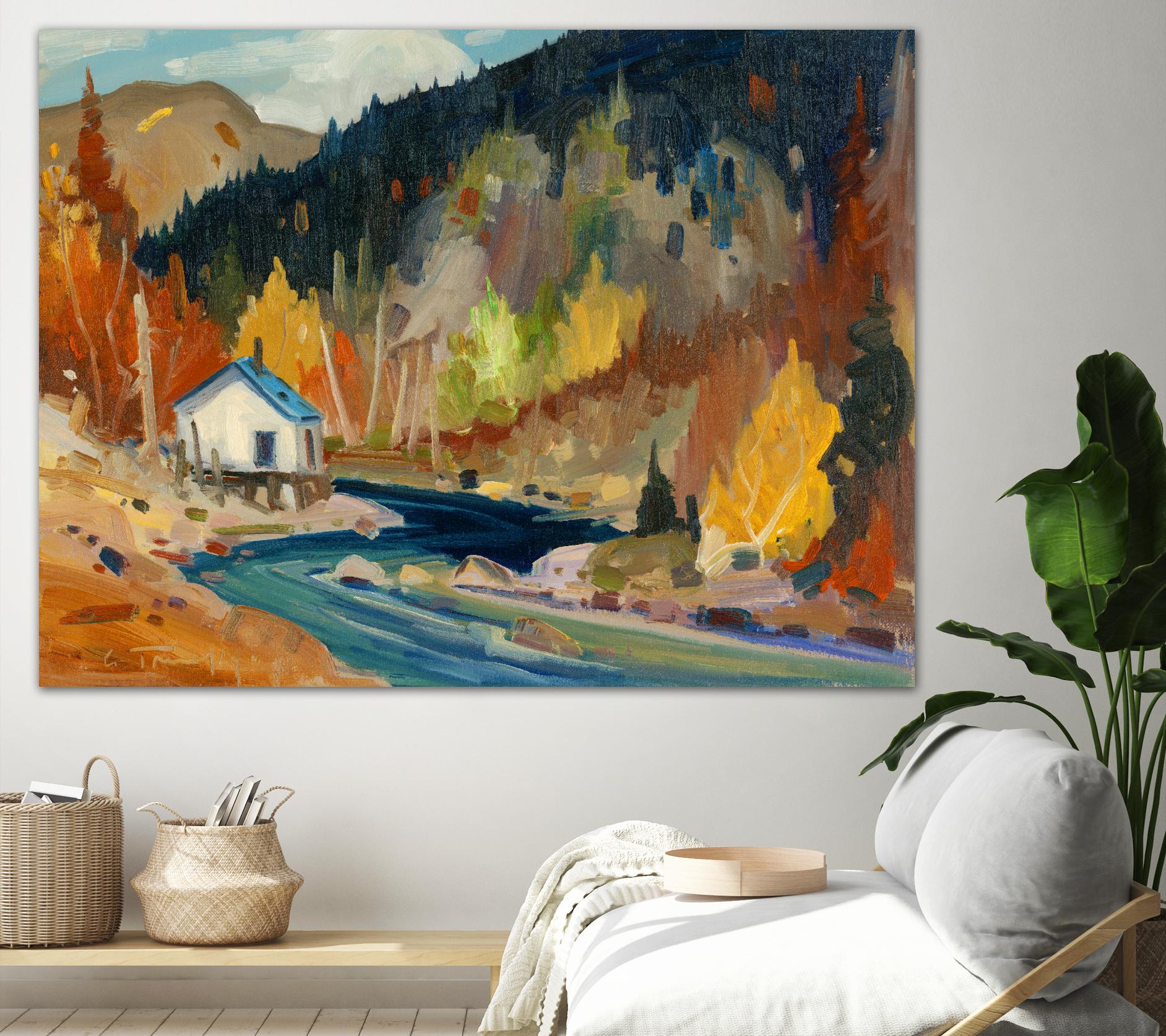 Saveur d’automne by Louis Tremblay on GIANT ART - blue landscape