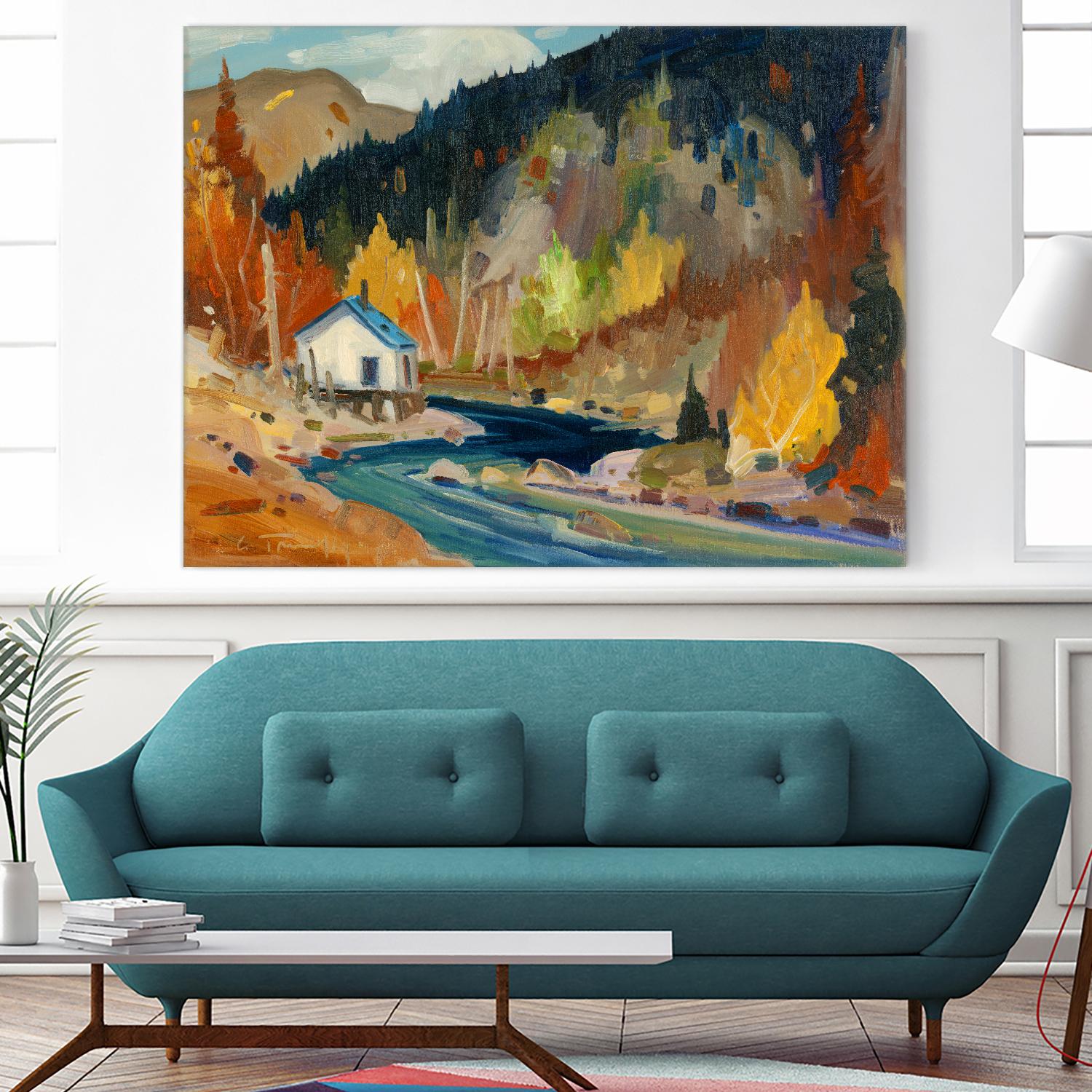 Saveur d’automne by Louis Tremblay on GIANT ART - blue landscape
