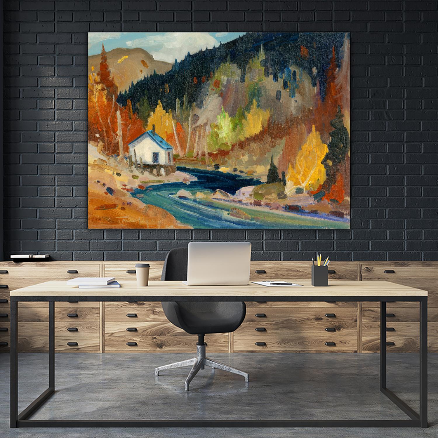 Saveur d’automne by Louis Tremblay on GIANT ART - blue landscape